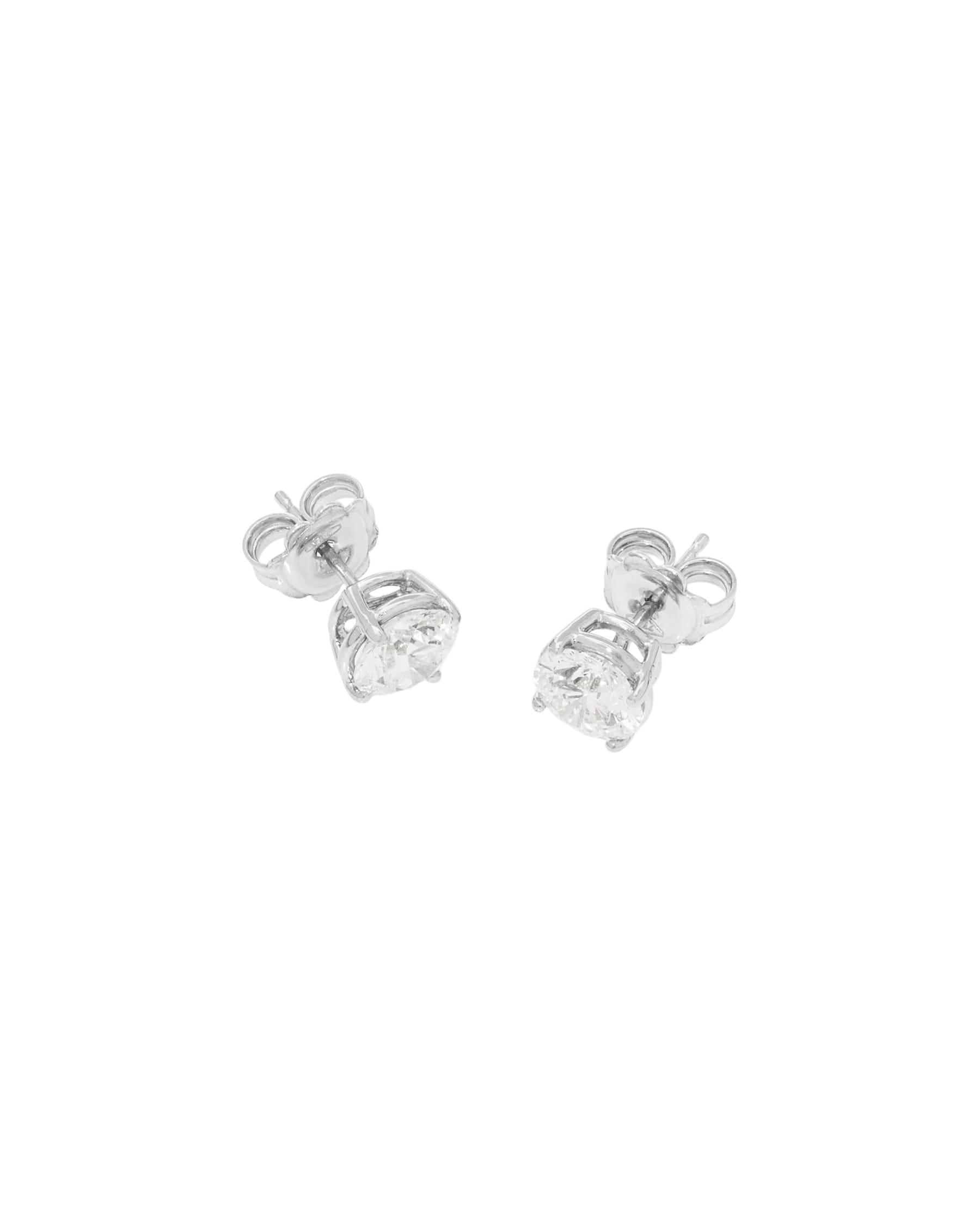 Orecchini punto luce in oro bianco con diamanti 2,02 ct-1
