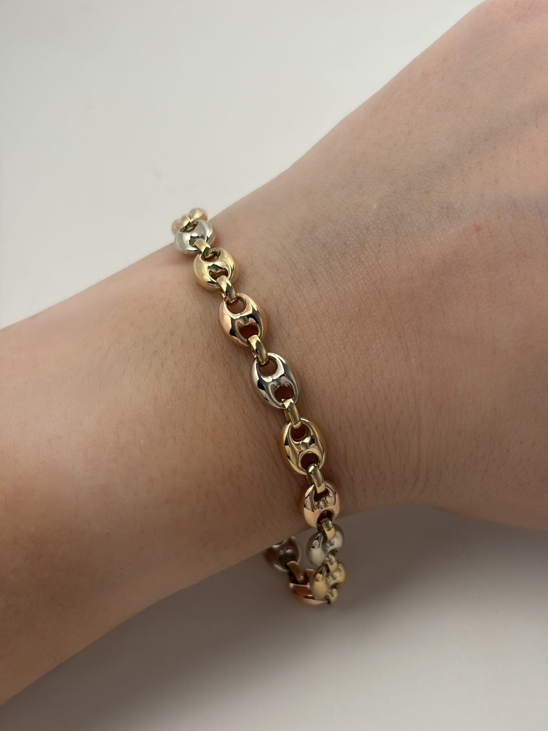 Bracciale maglia marinara 3 ori-3