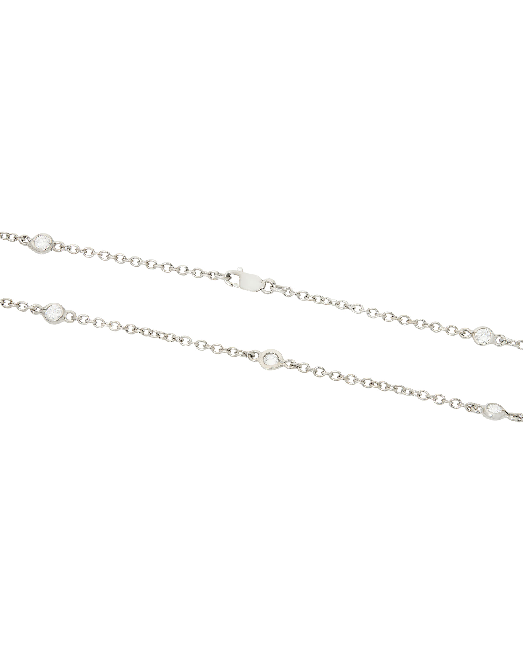 Collana in oro bianco con punti luce-2