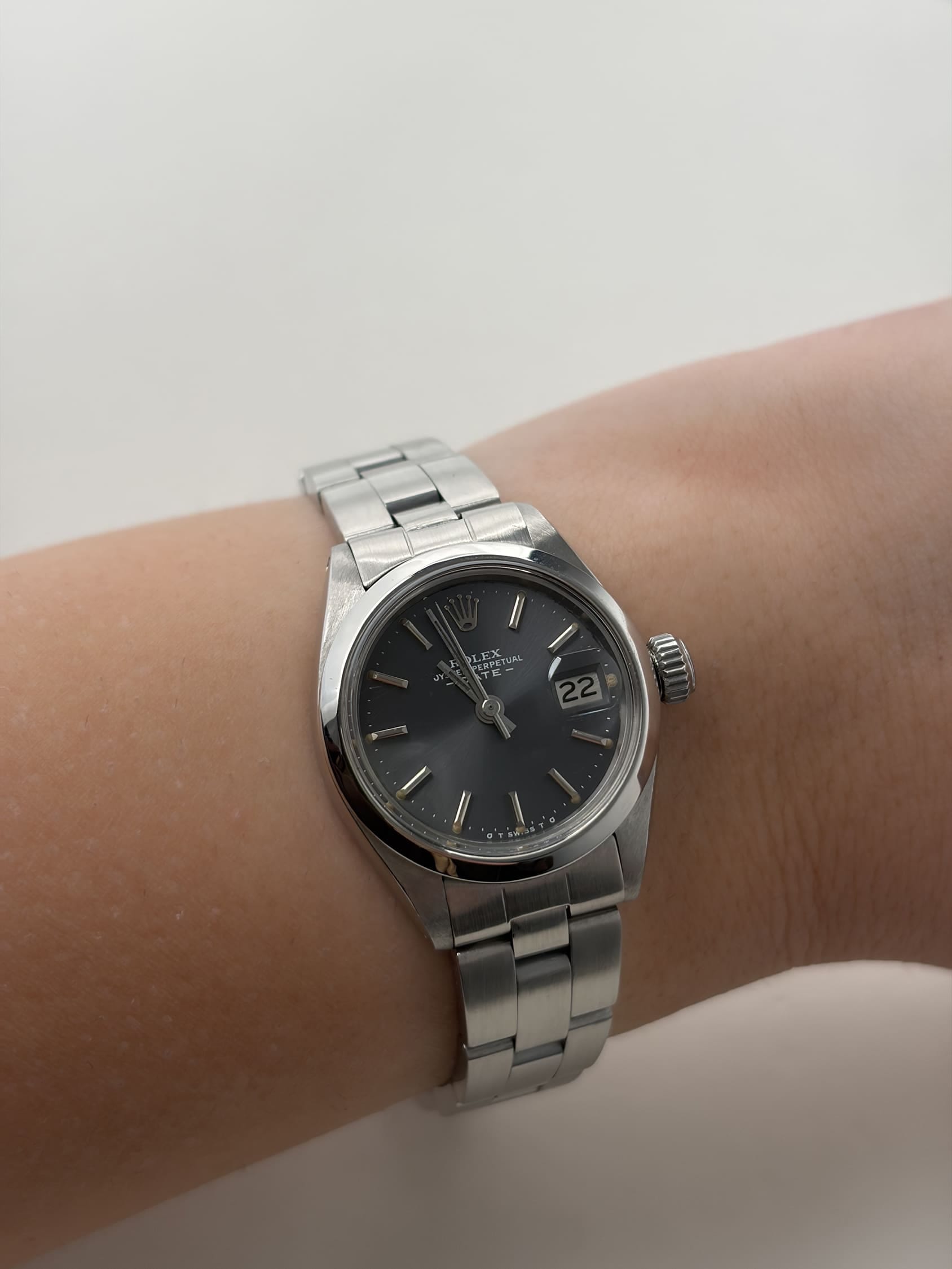 Rolex lady datejust 26mm grey dial ref 6916-9