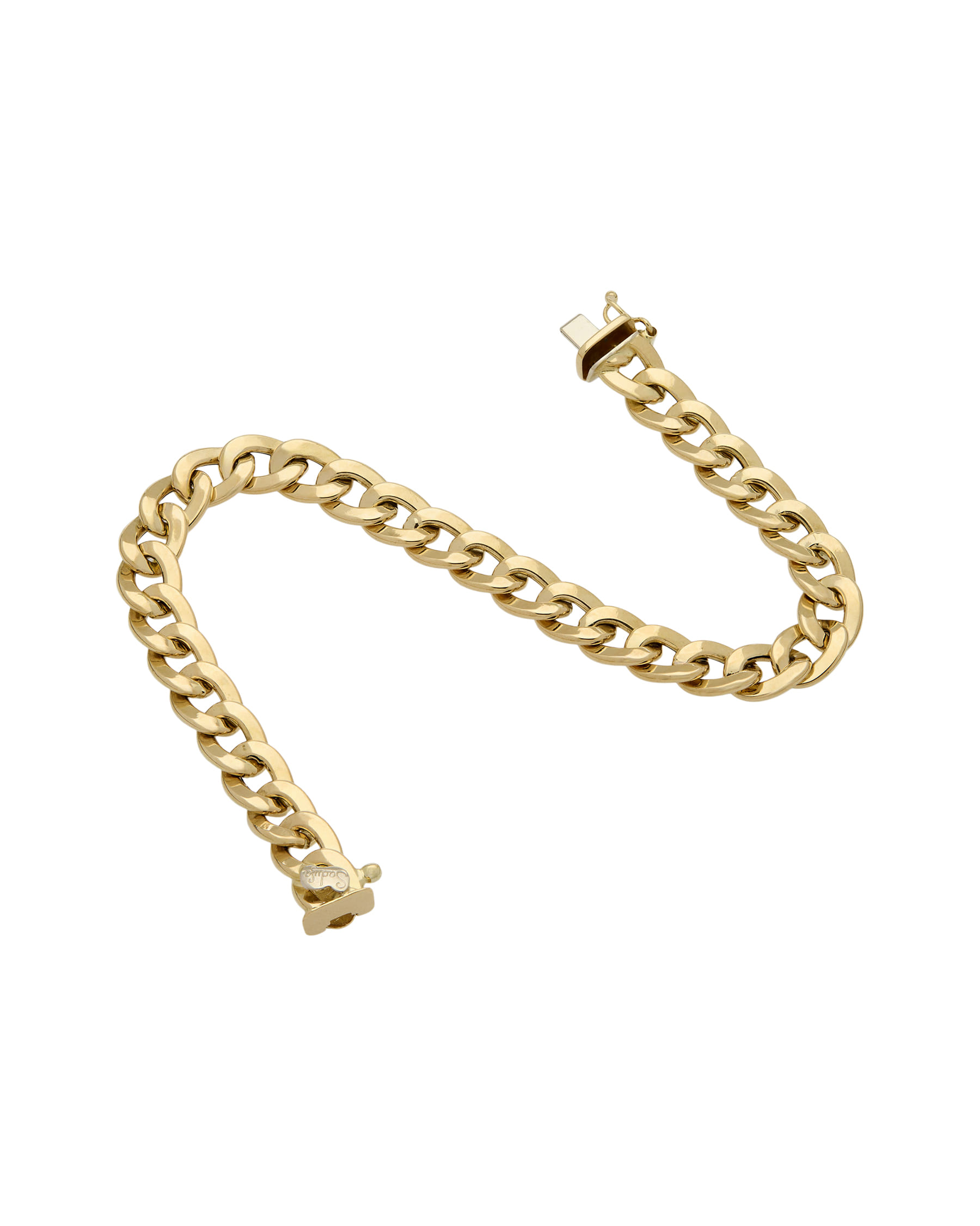 Bracciale sadusa maglia groumette in oro giallo-2
