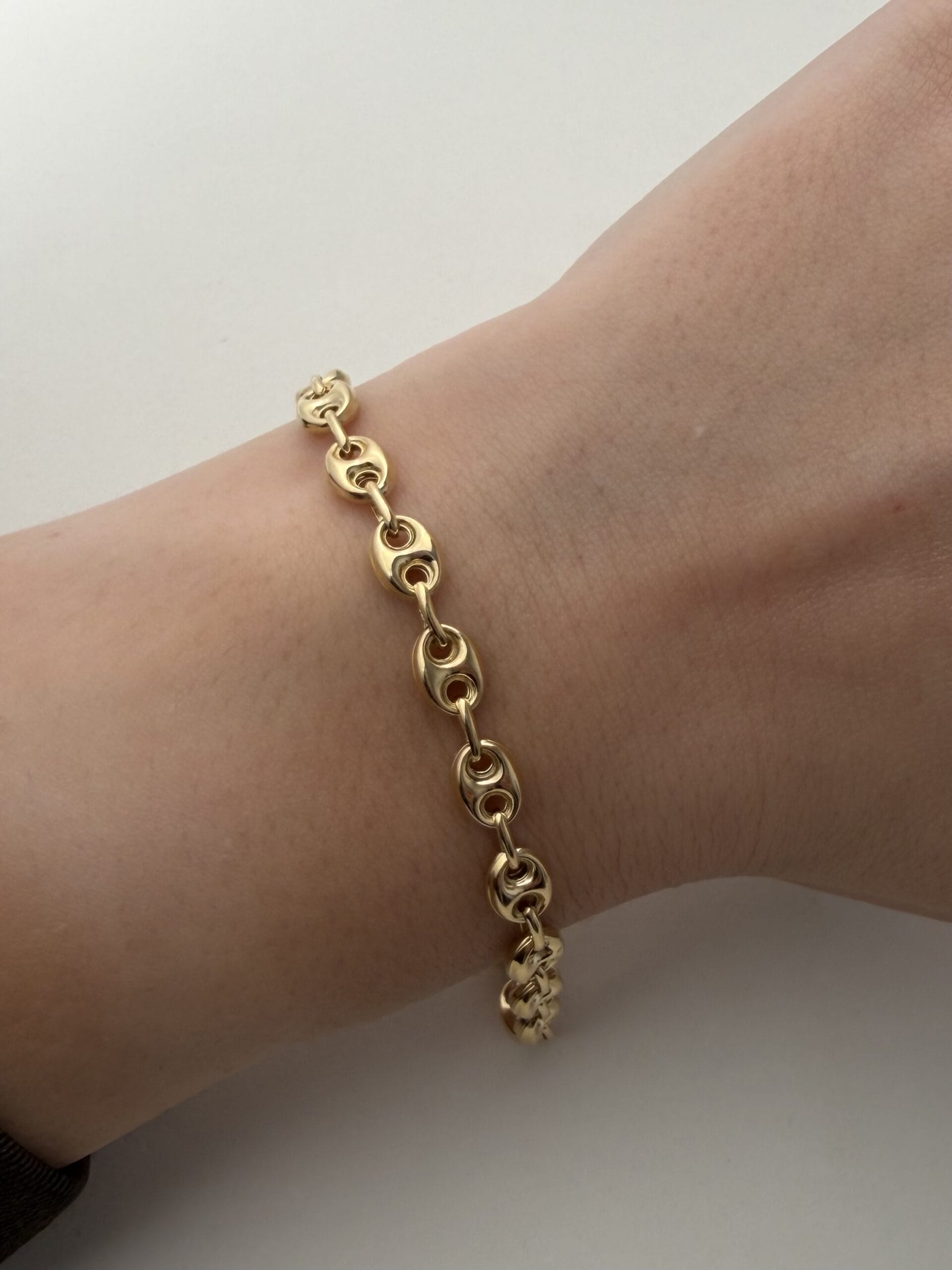 Bracciale in oro giallo maglia marinara-3