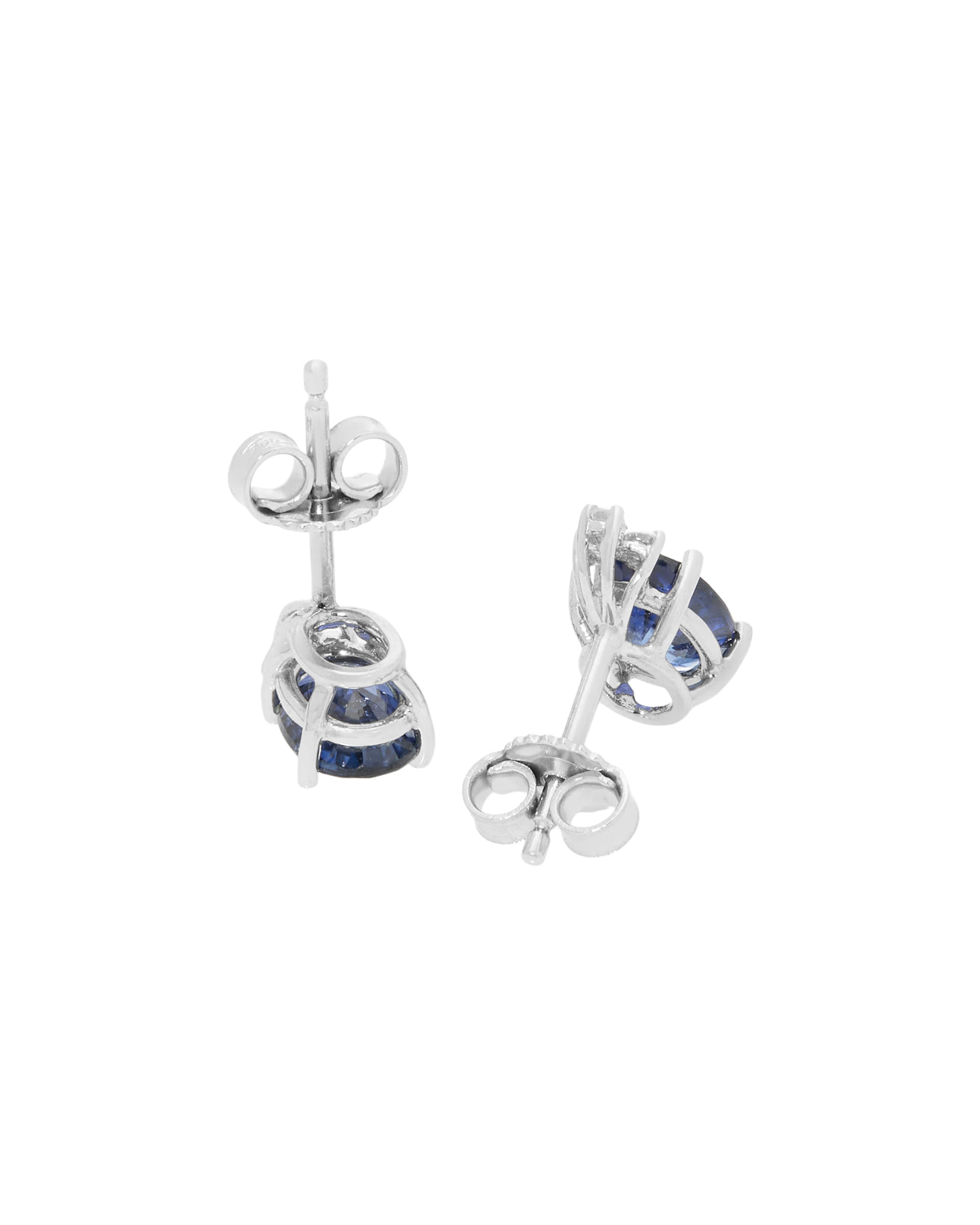 Orecchini in oro bianco con zaffiri e diamanti-2