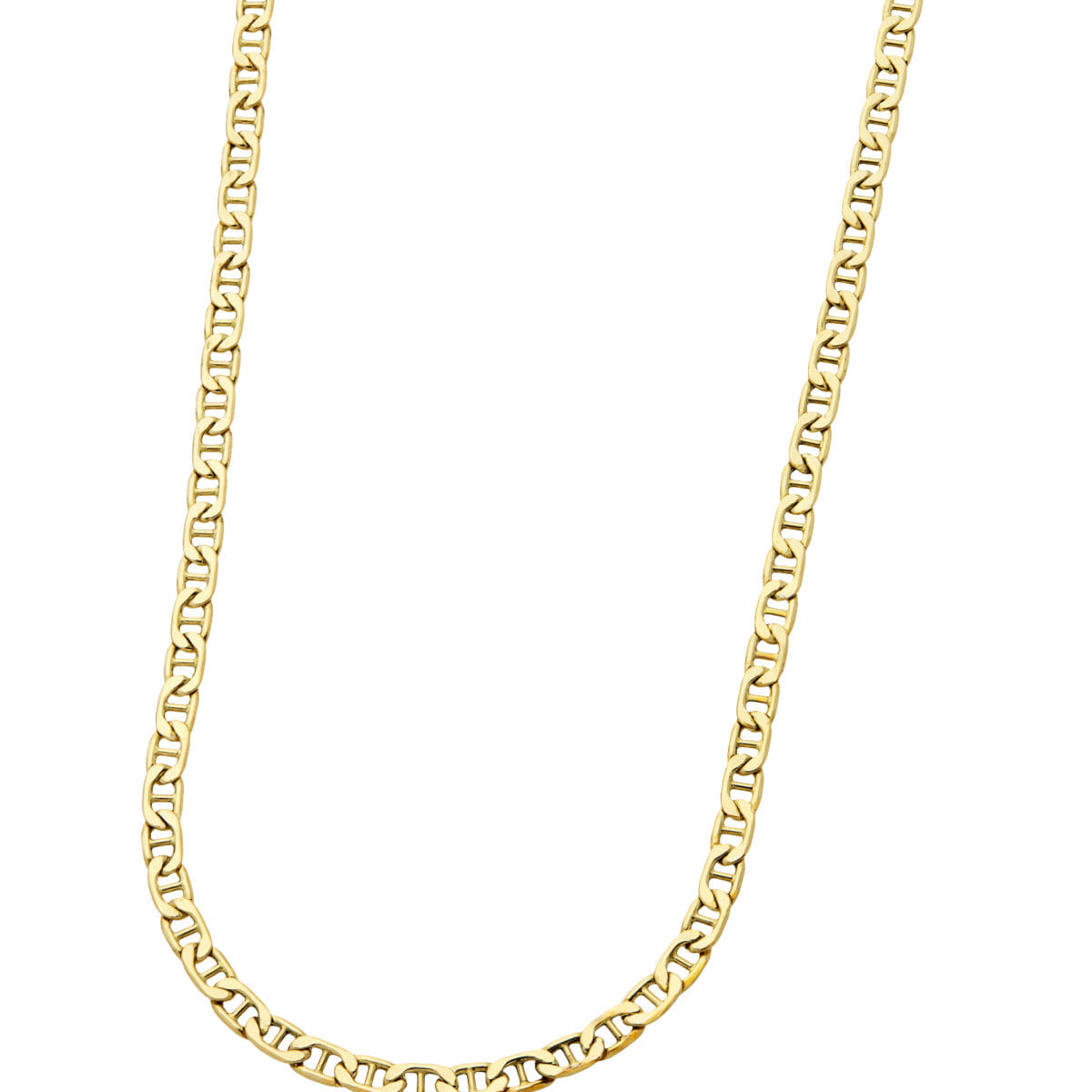 Collana maglia marina piatta in oro giallo-1