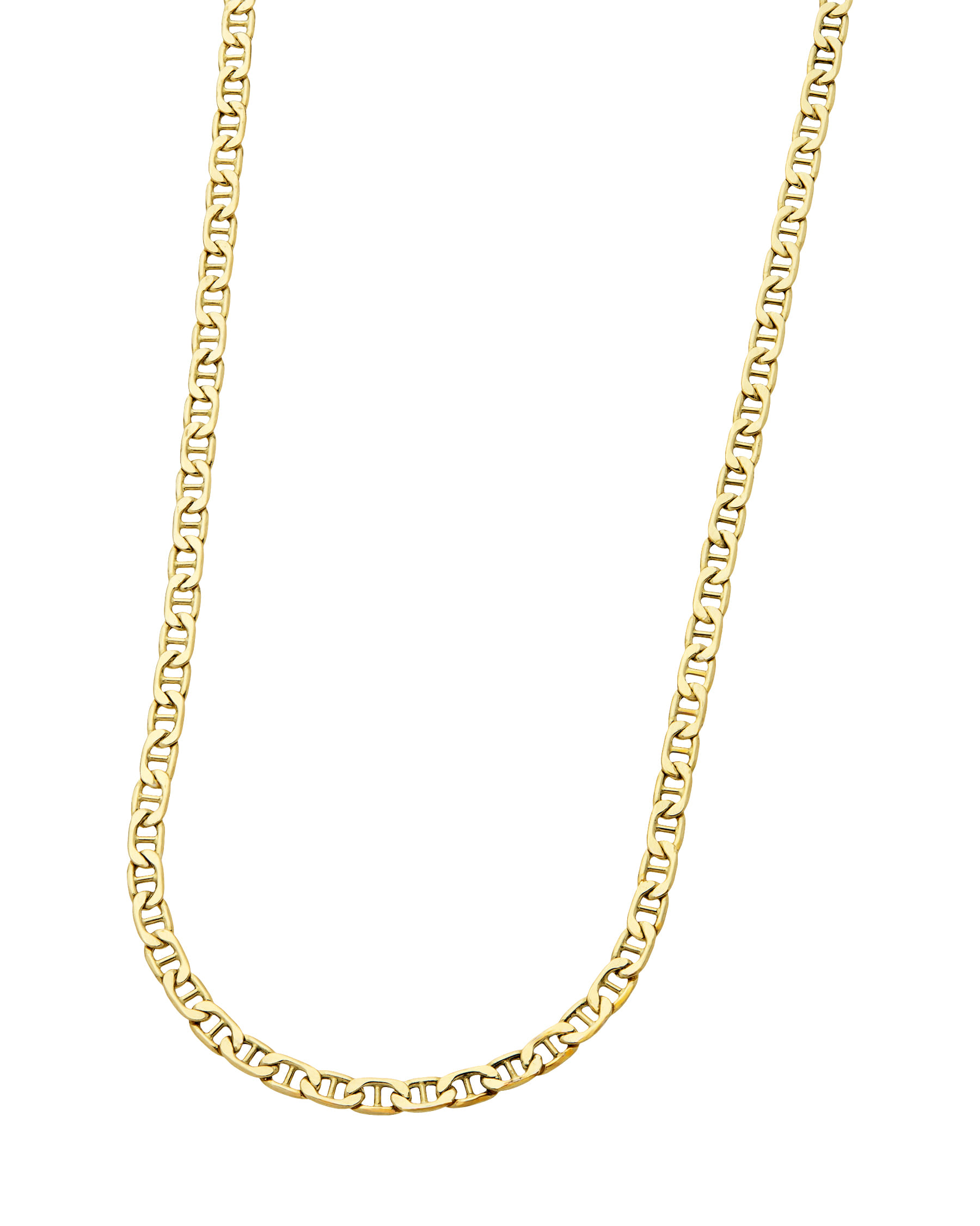 Collana maglia marina piatta in oro giallo-1
