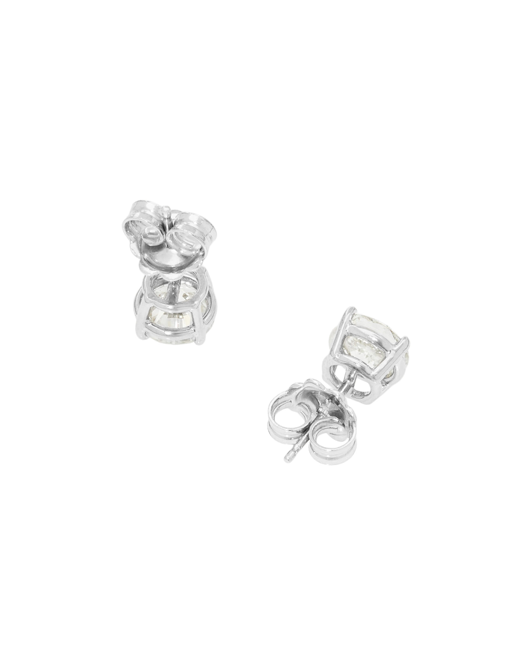 Orecchini punto luce in oro bianco con diamanti 2,02 ct-2