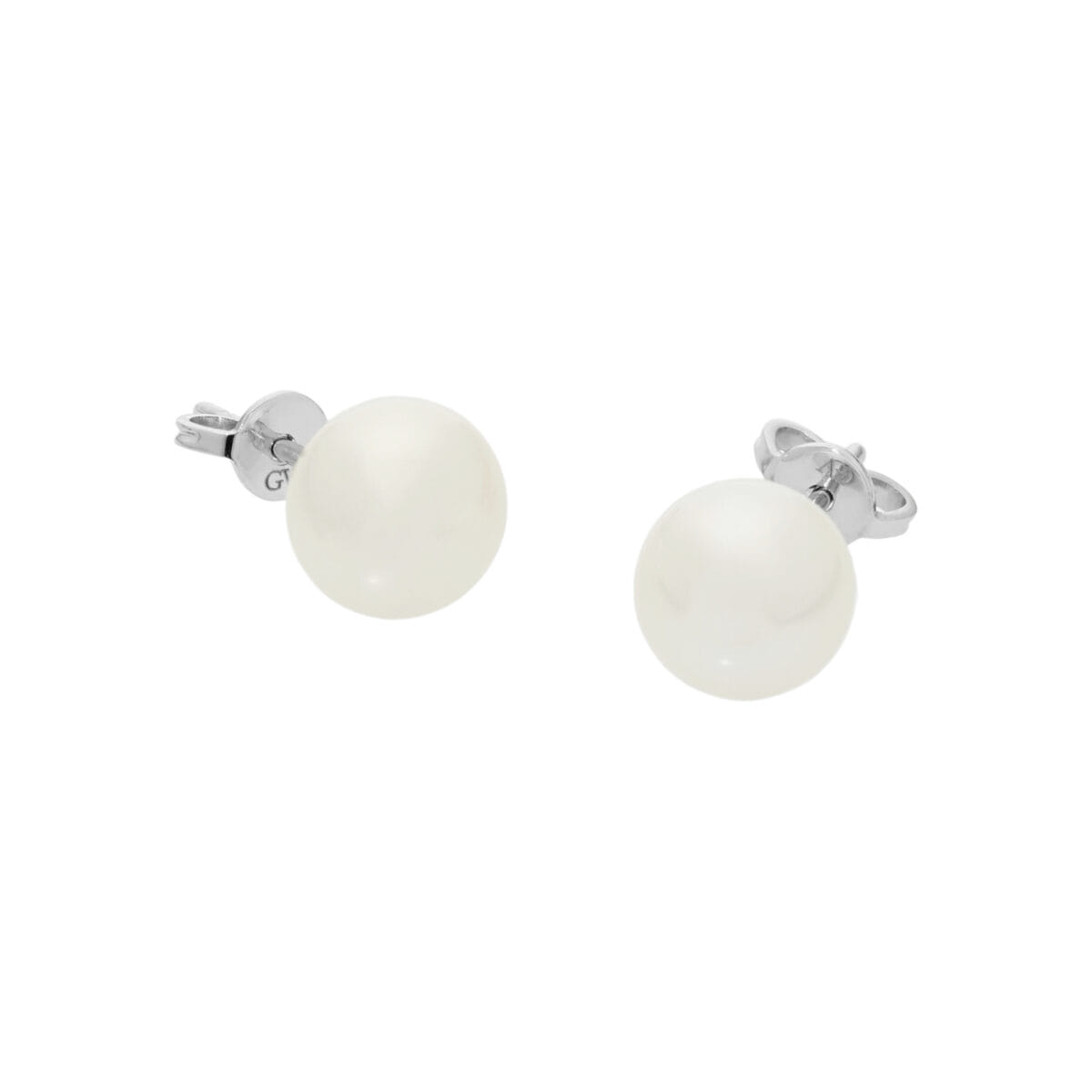 Orecchini a lobo in oro bianco con perle 9,15 mm-1