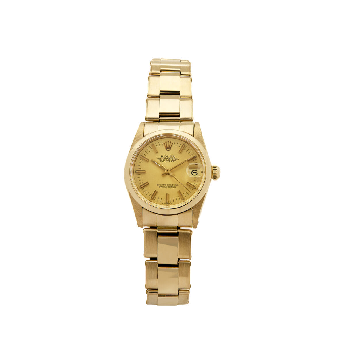 Rolex datejust 31 mm yellow gold 18kt ref 6824-1