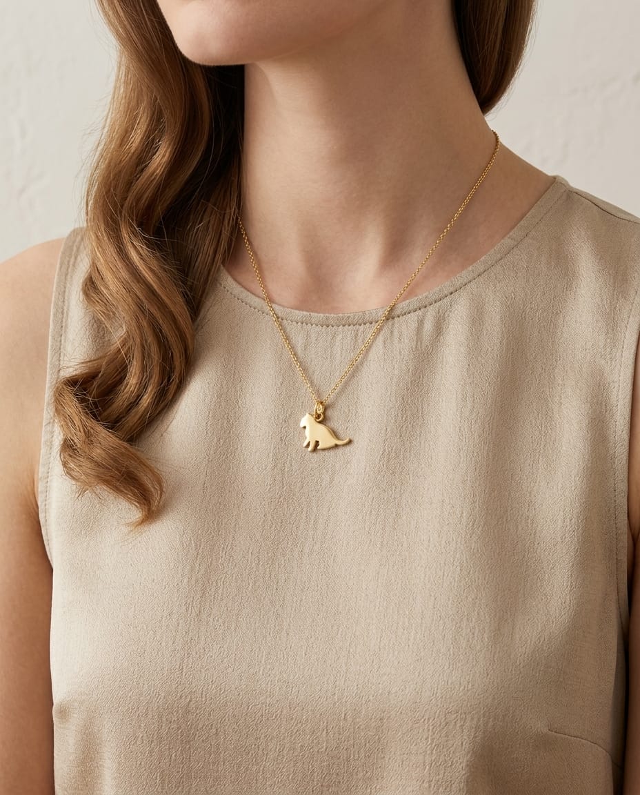 Ciondolo gatto dodo in oro giallo 18 kt-3