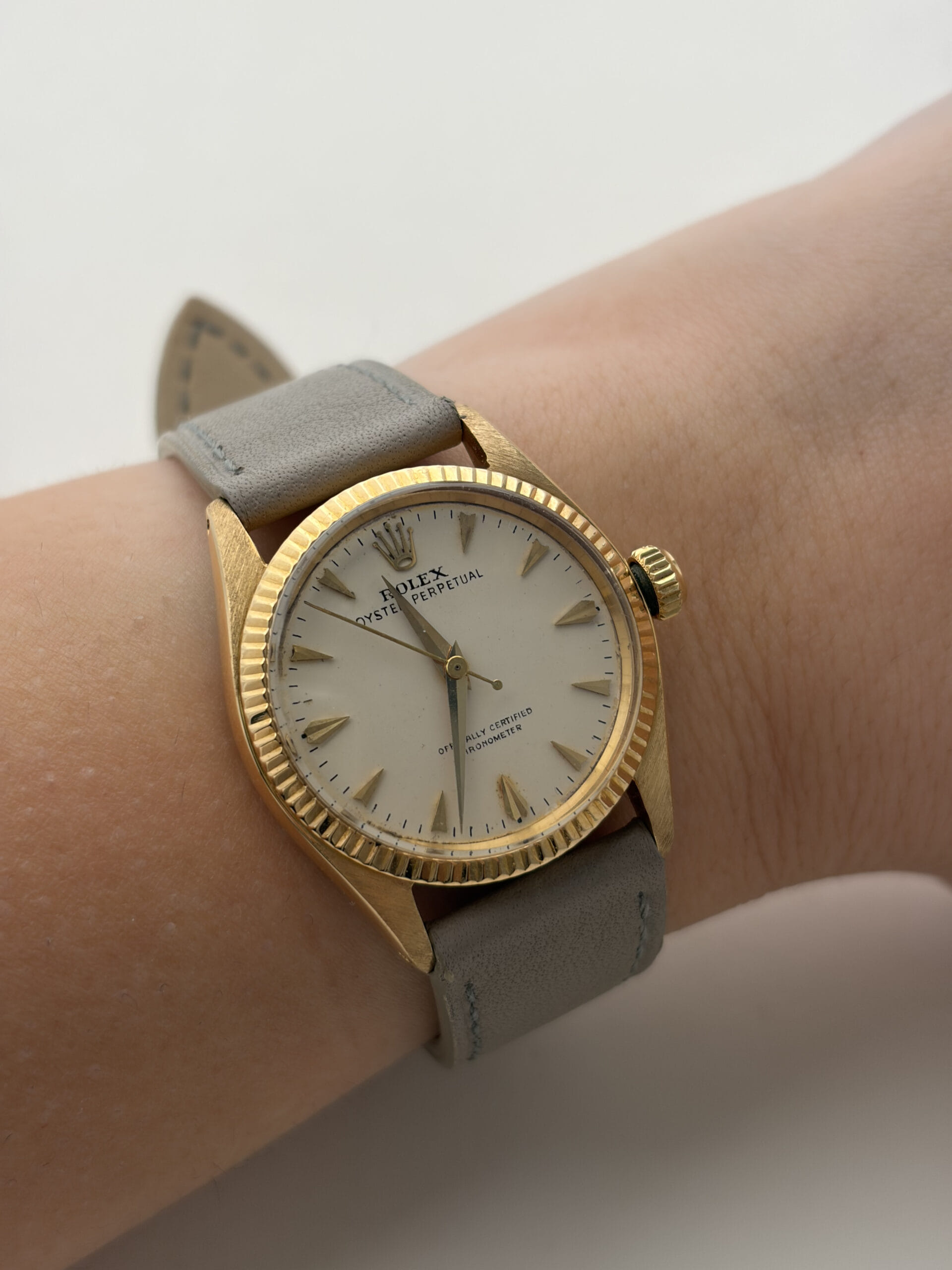 Rolex oyster perpetual medio 31 mm oro 18 kt-8