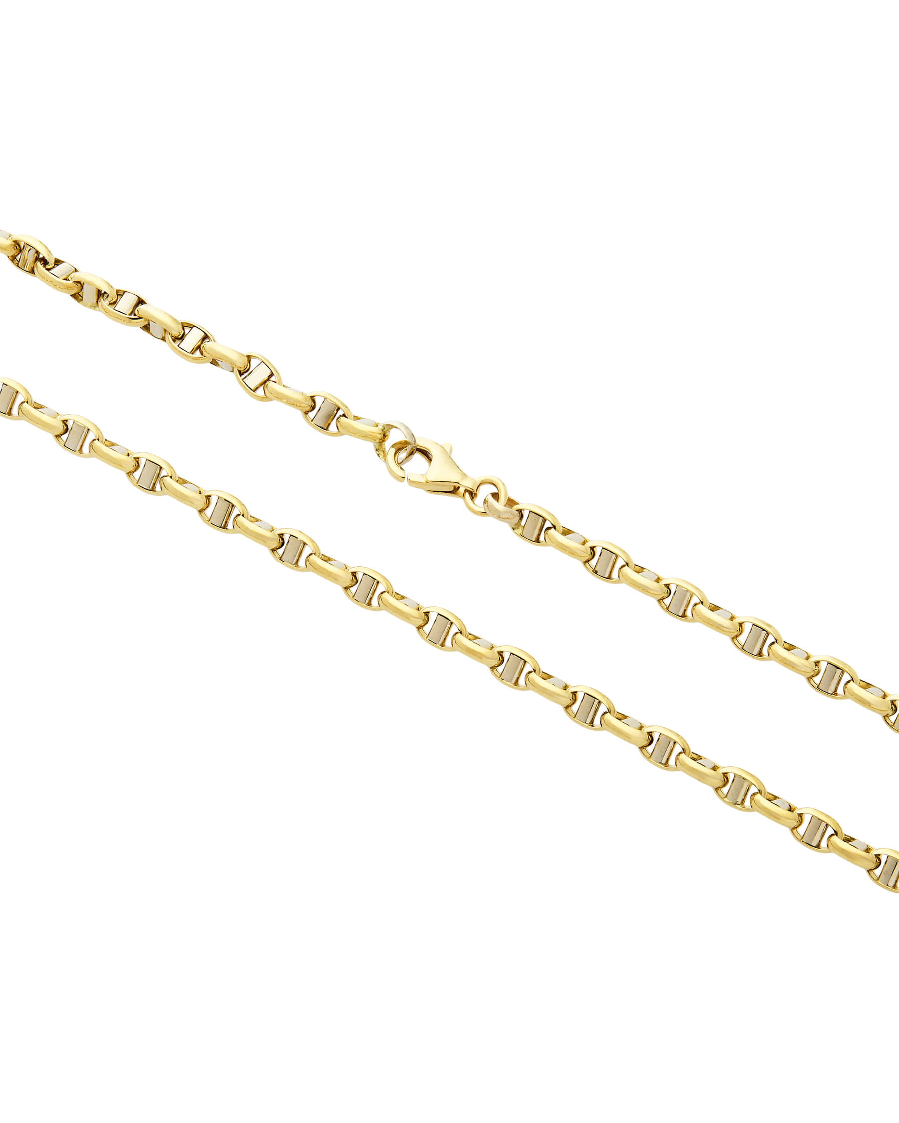 Collana maglia marina in oro bianco e giallo-2