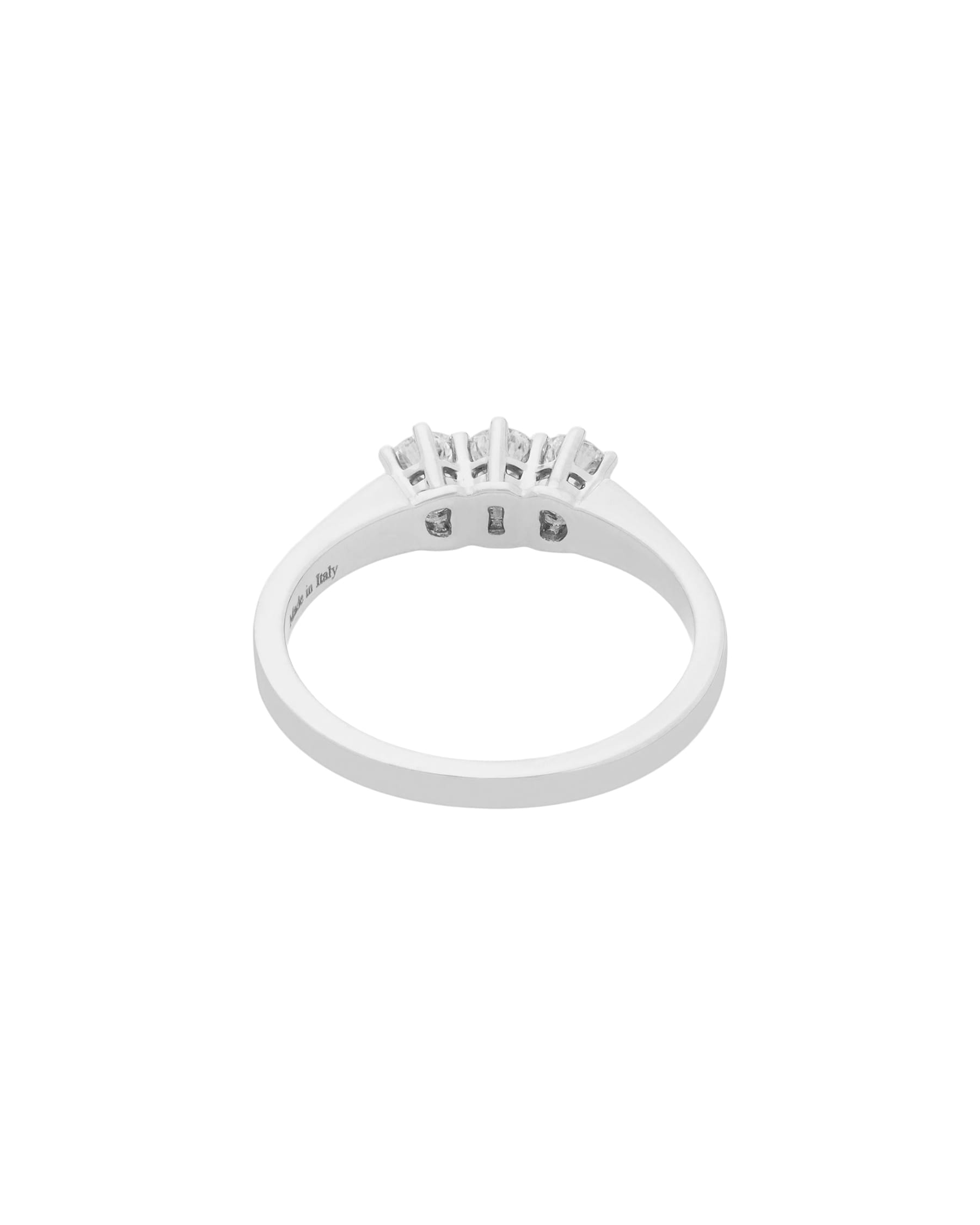 Anello trilogy salvini in oro bianco con diamanti 0,51 ct-3