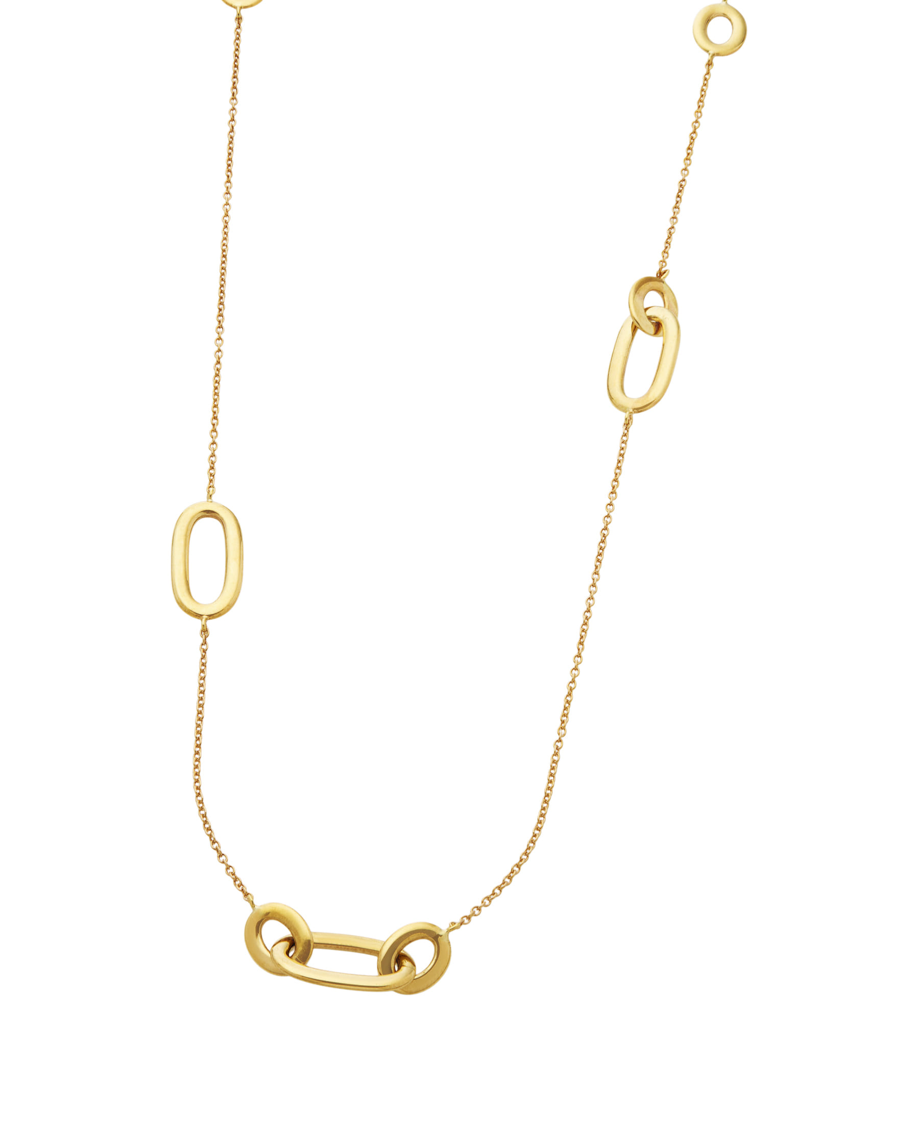 Collana in oro giallo con elementi ovali-1