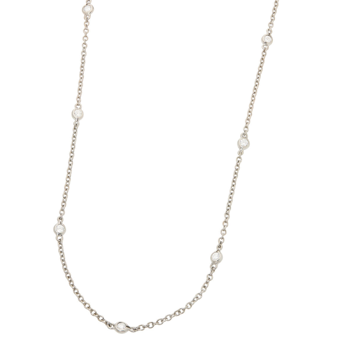 Collana in oro bianco con punti luce-1