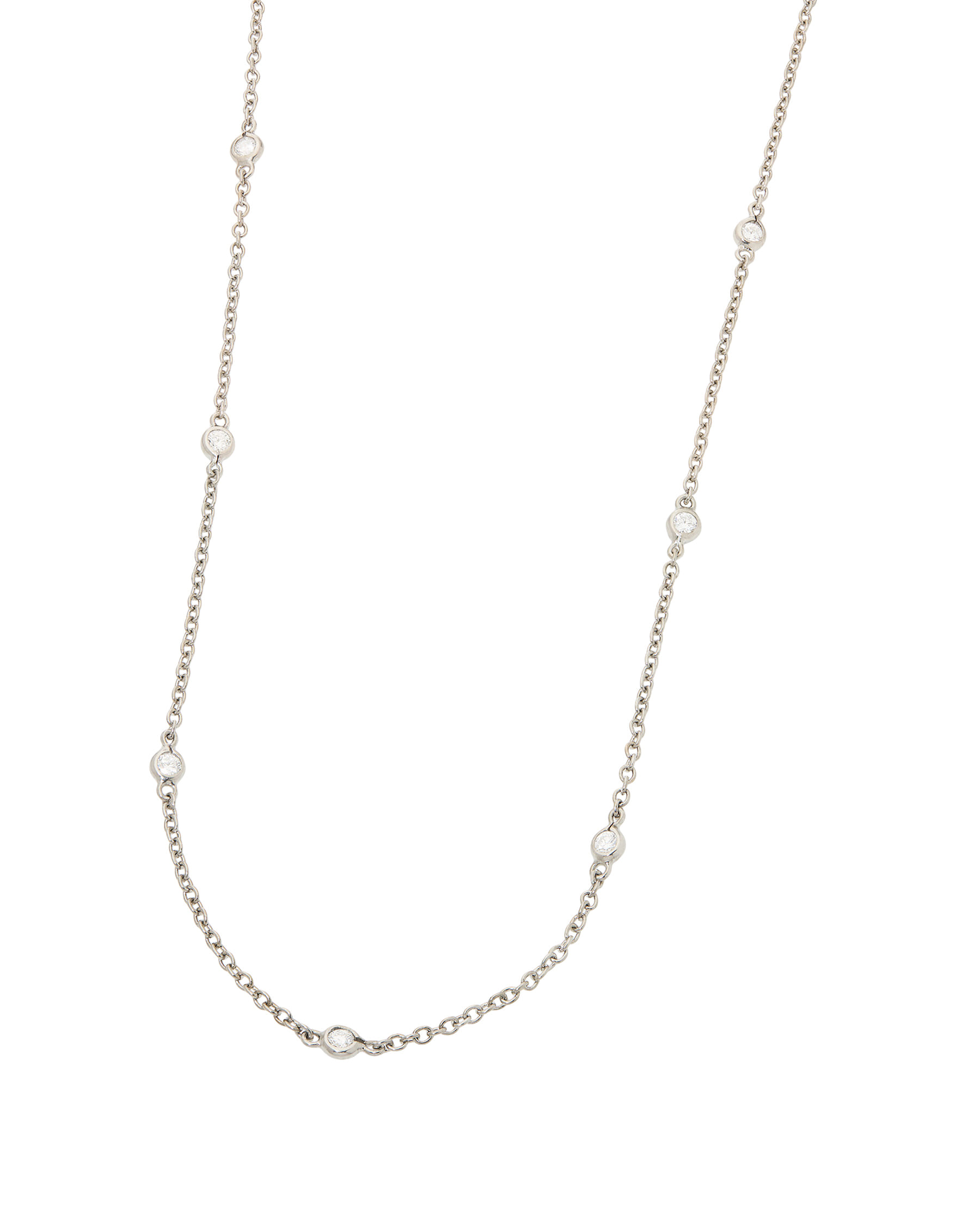 Collana in oro bianco con punti luce-1