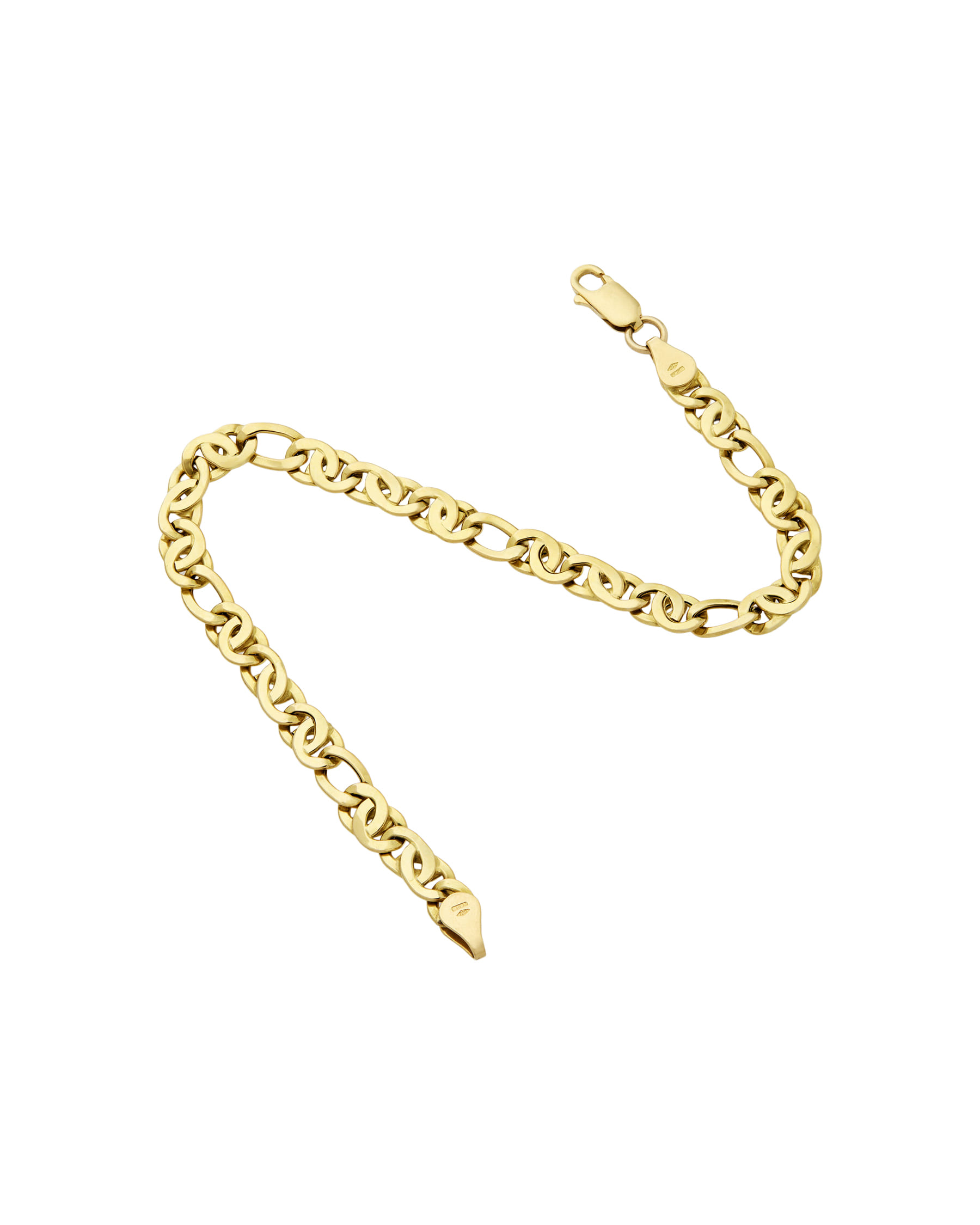 Bracciale occhio di pernice 3 + 1 in oro giallo-2