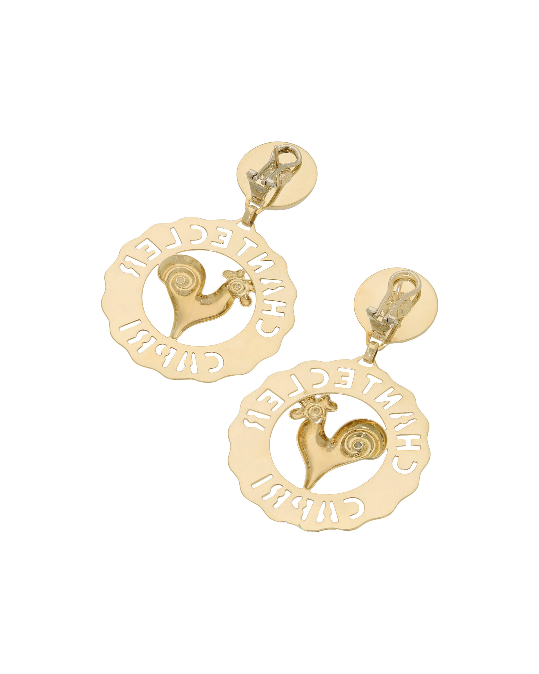 Orecchini chantecler capri in oro giallo con diamanti-2