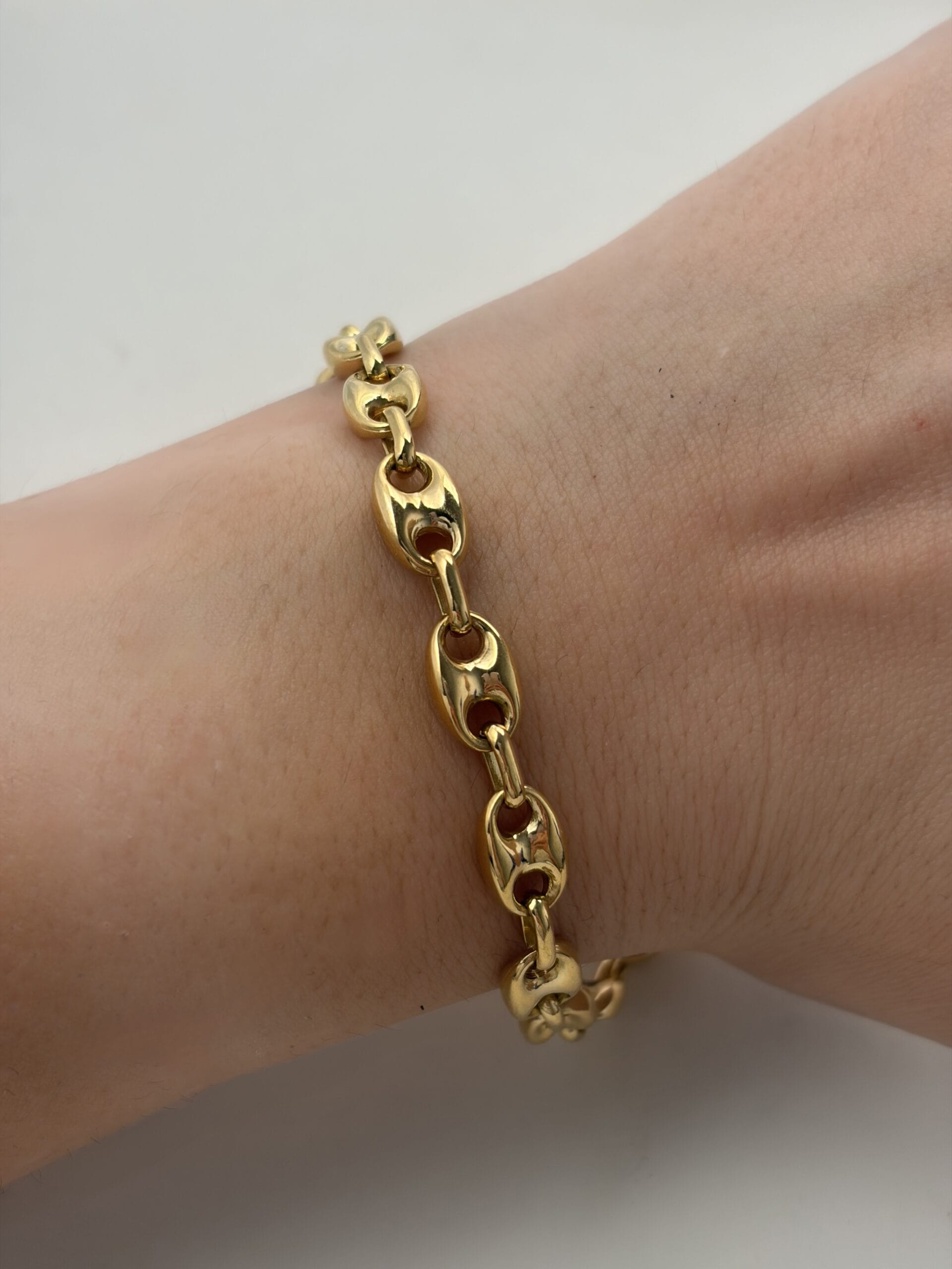 Bracciale oro giallo maglia marinara-3