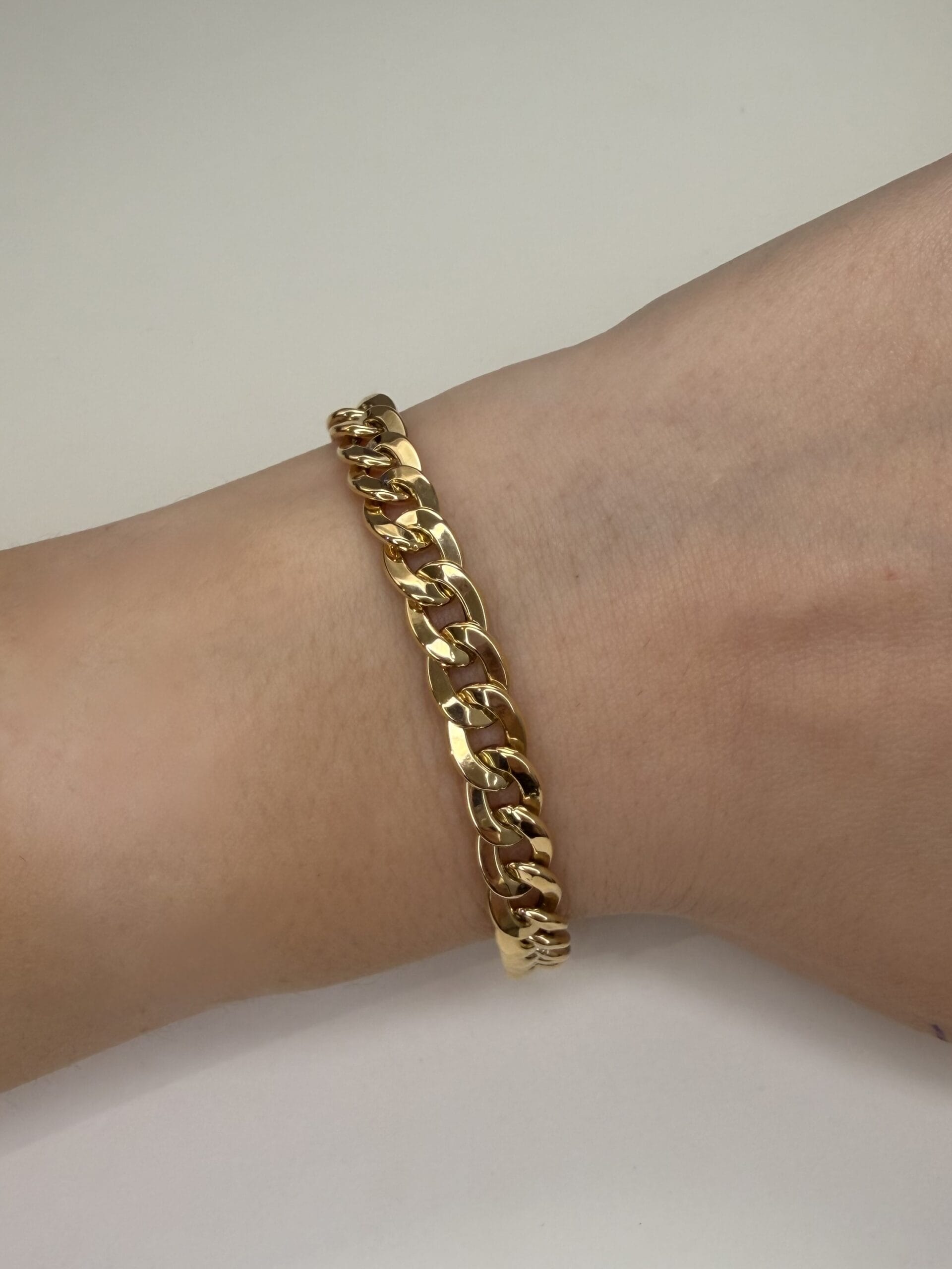 Bracciale sadusa maglia groumette in oro giallo-3