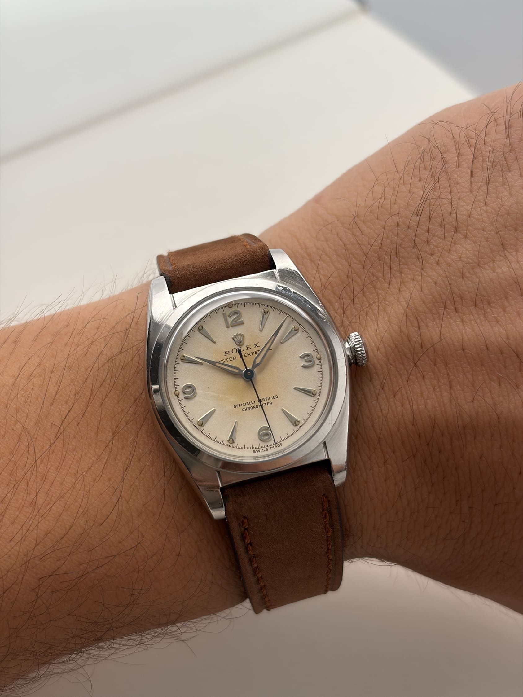Rolex oyster perpetual bubbleback 32 mm ref 5055-16