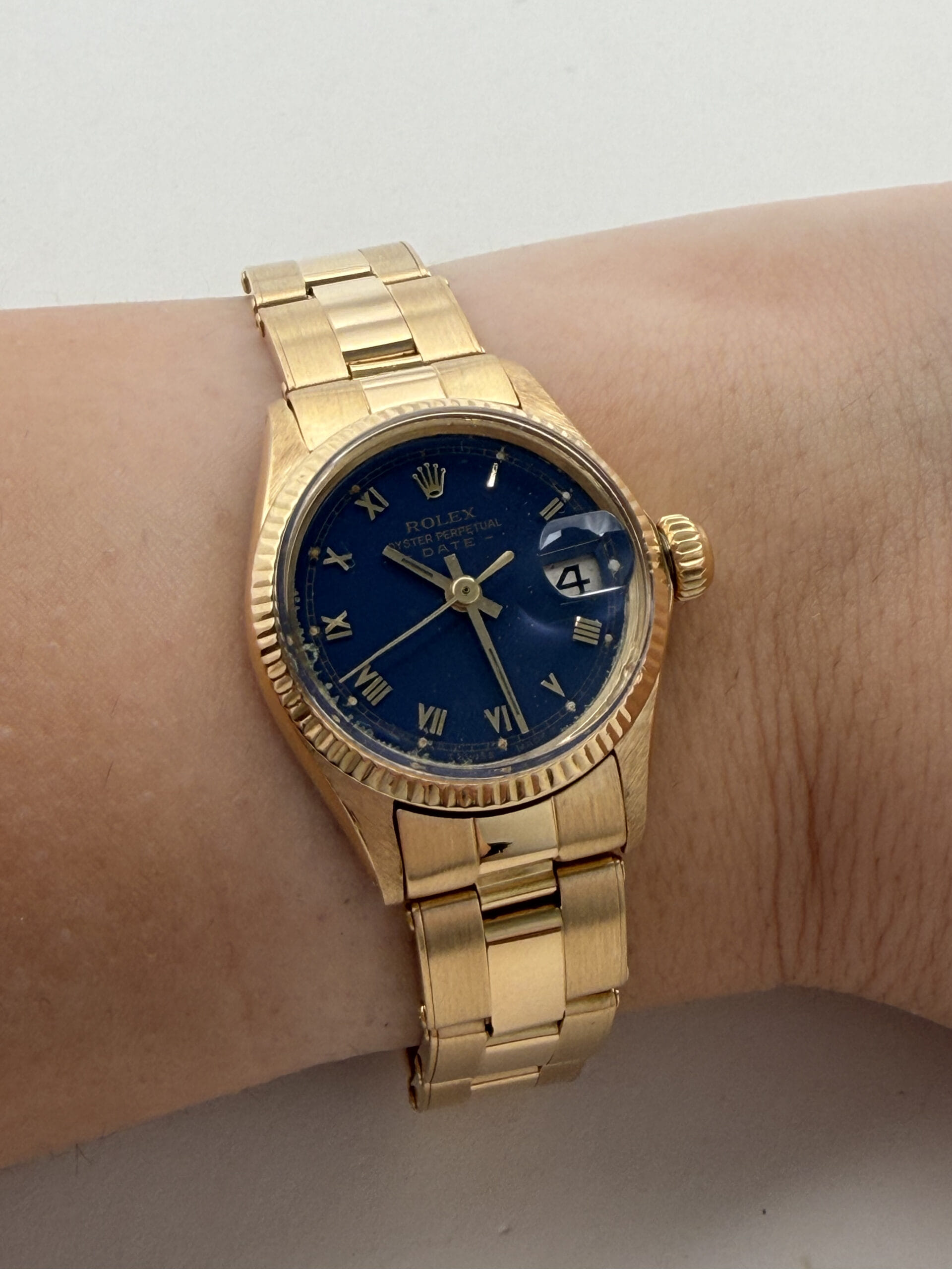 Rolex oyster perpetual lady date oro 18kt 26 mm ref 6517-7