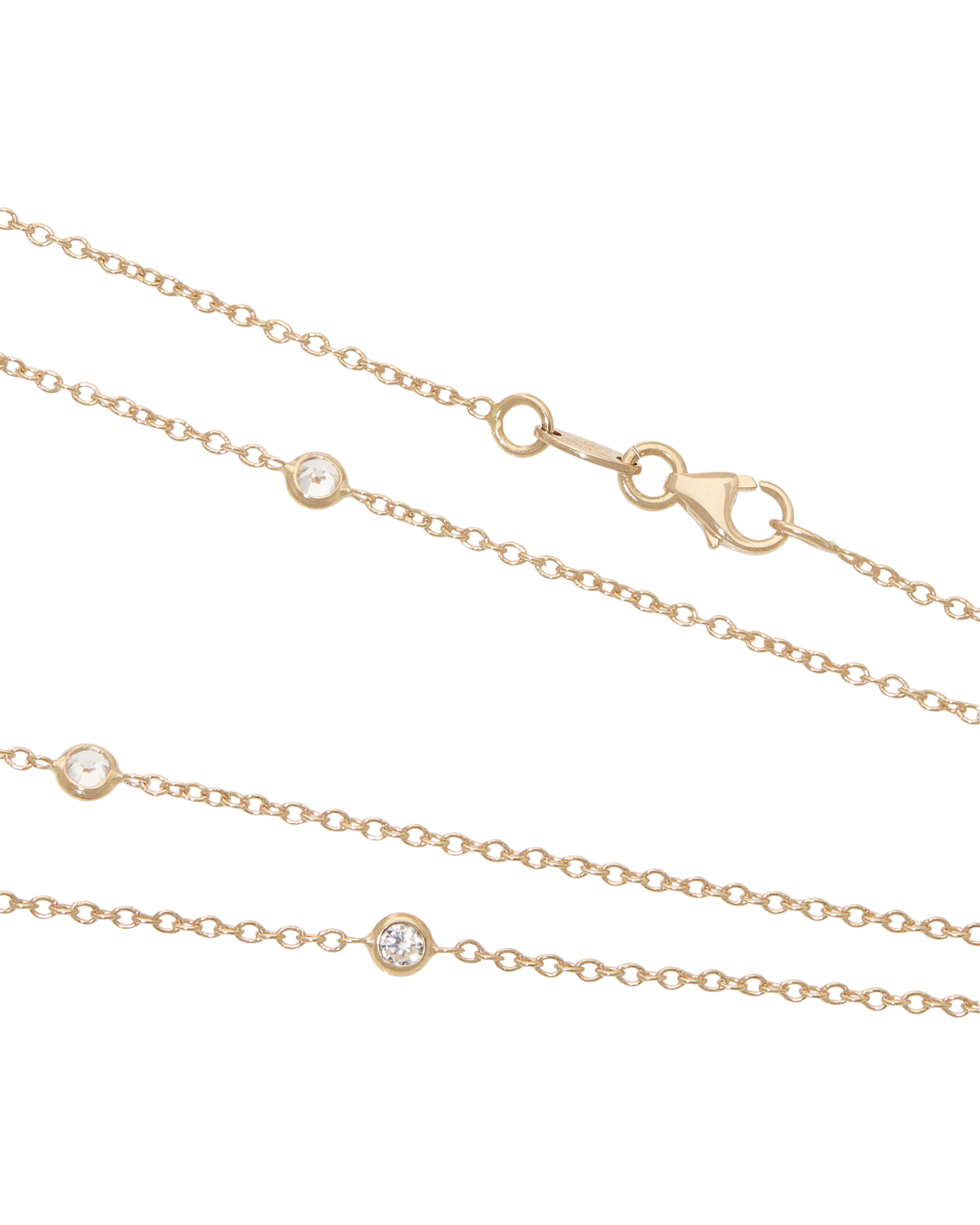 Collana in oro rosa con punti luce-2