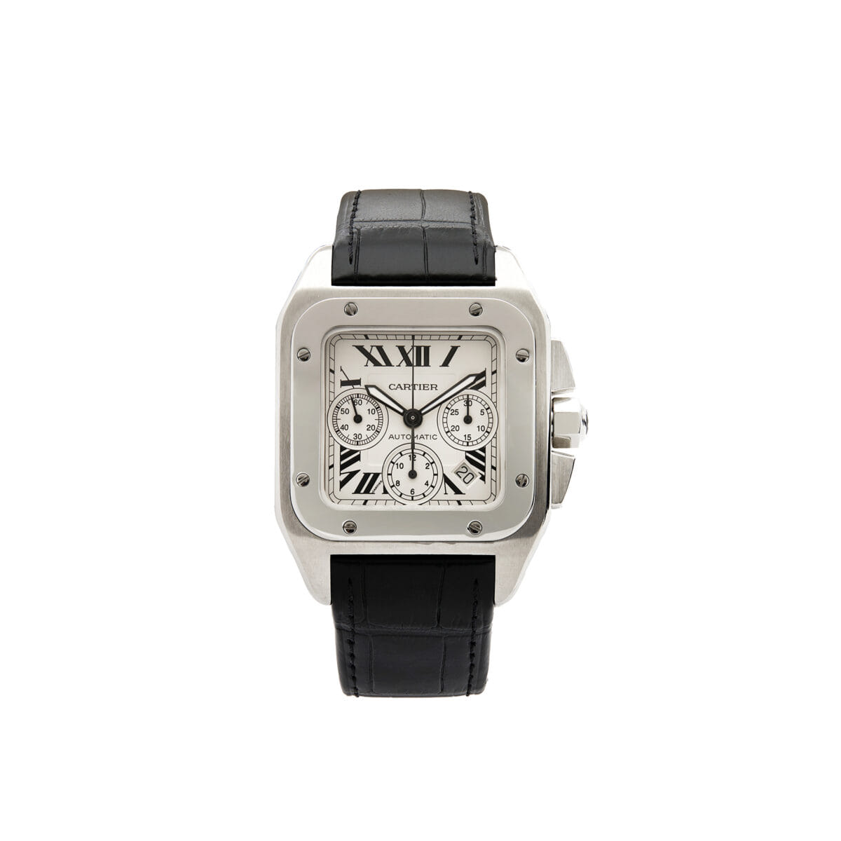 Cartier santos 100 xl chronograph ref 2740-1
