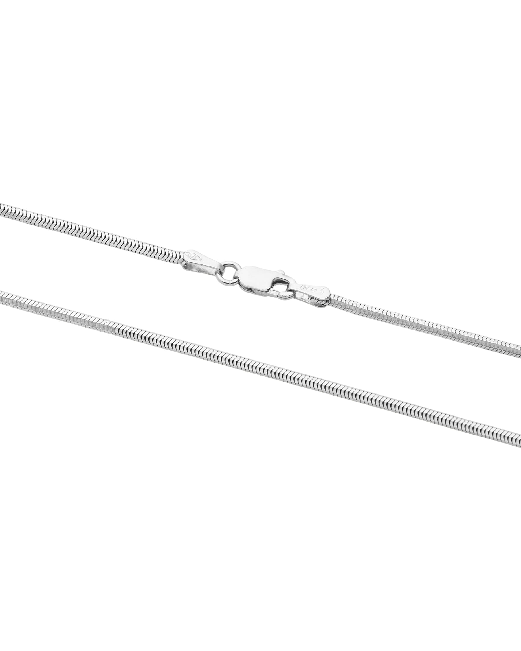 Collana in oro bianco coda di topo-2