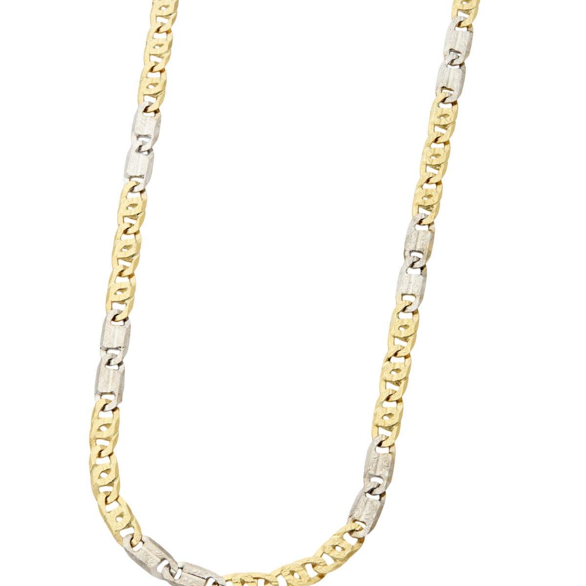Collana occhio di tigre e pernice in oro bianco e giallo-1