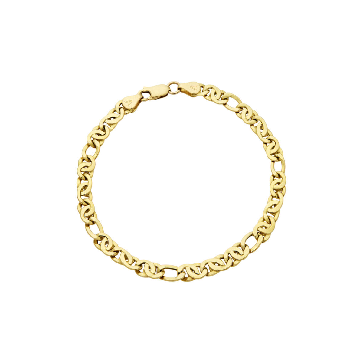Bracciale occhio di pernice 3 + 1 in oro giallo-1
