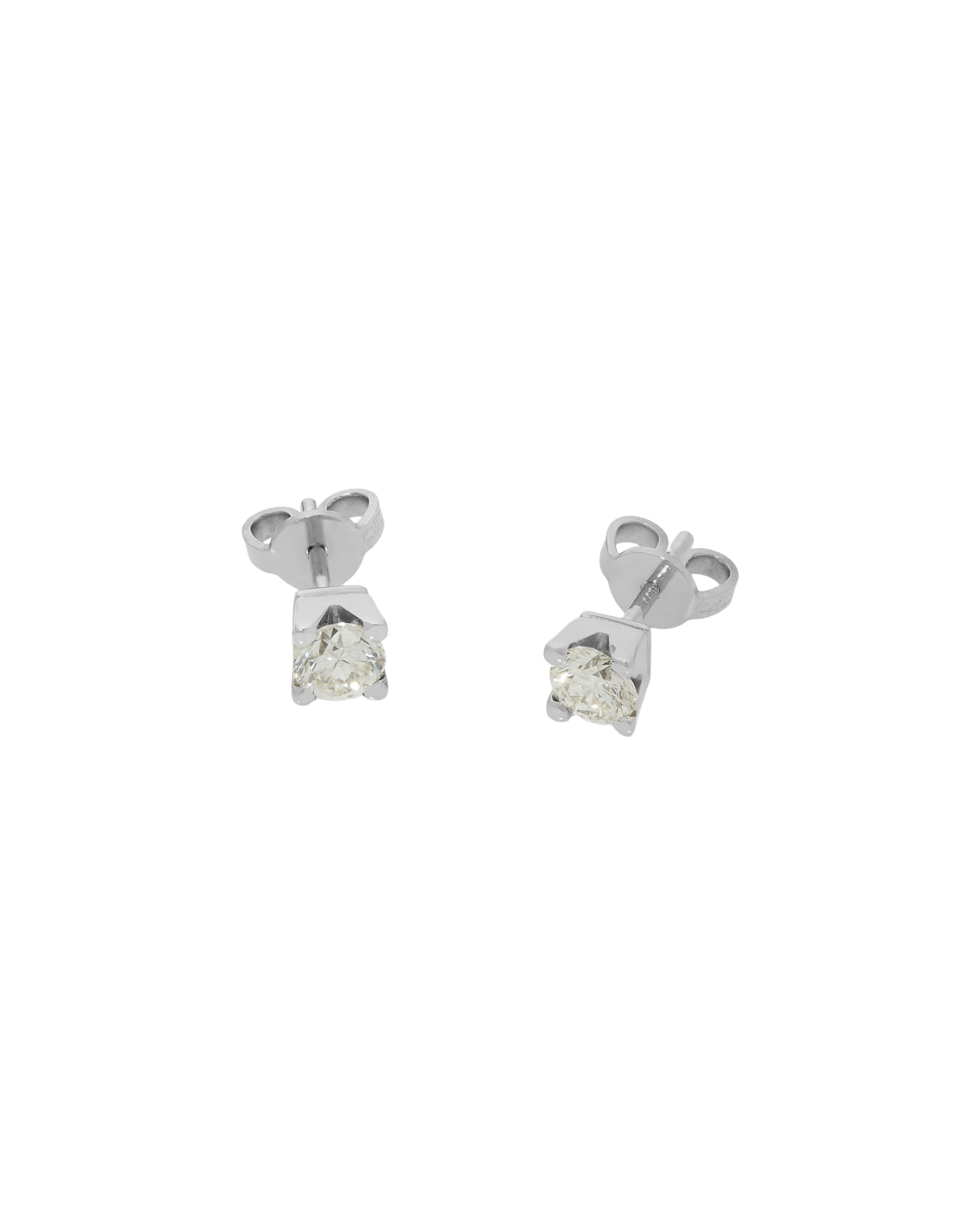 Orecchini punto luce in oro bianco con diamanti 0,74 ct-1