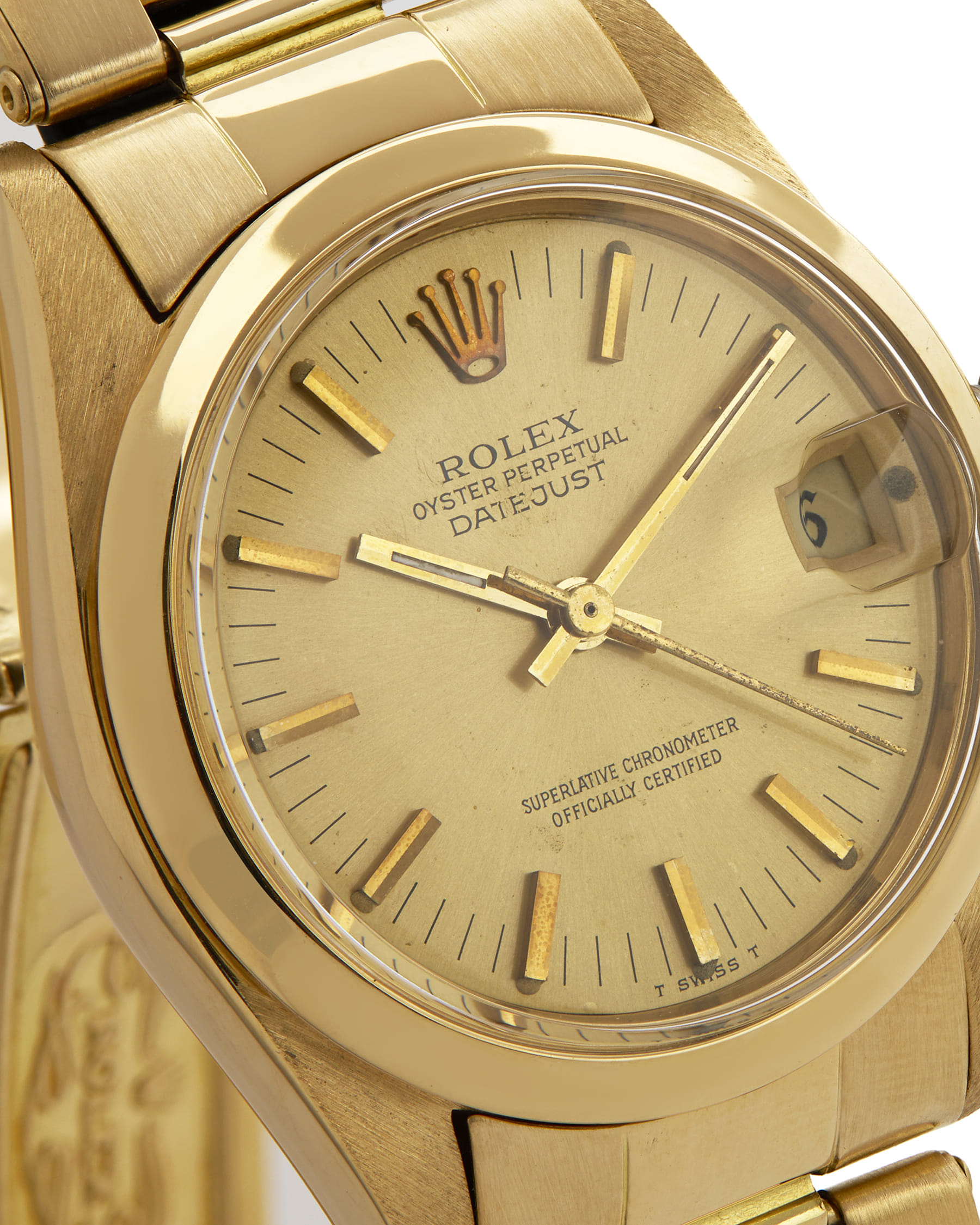 Rolex datejust 31 mm yellow gold 18kt ref 6824-2