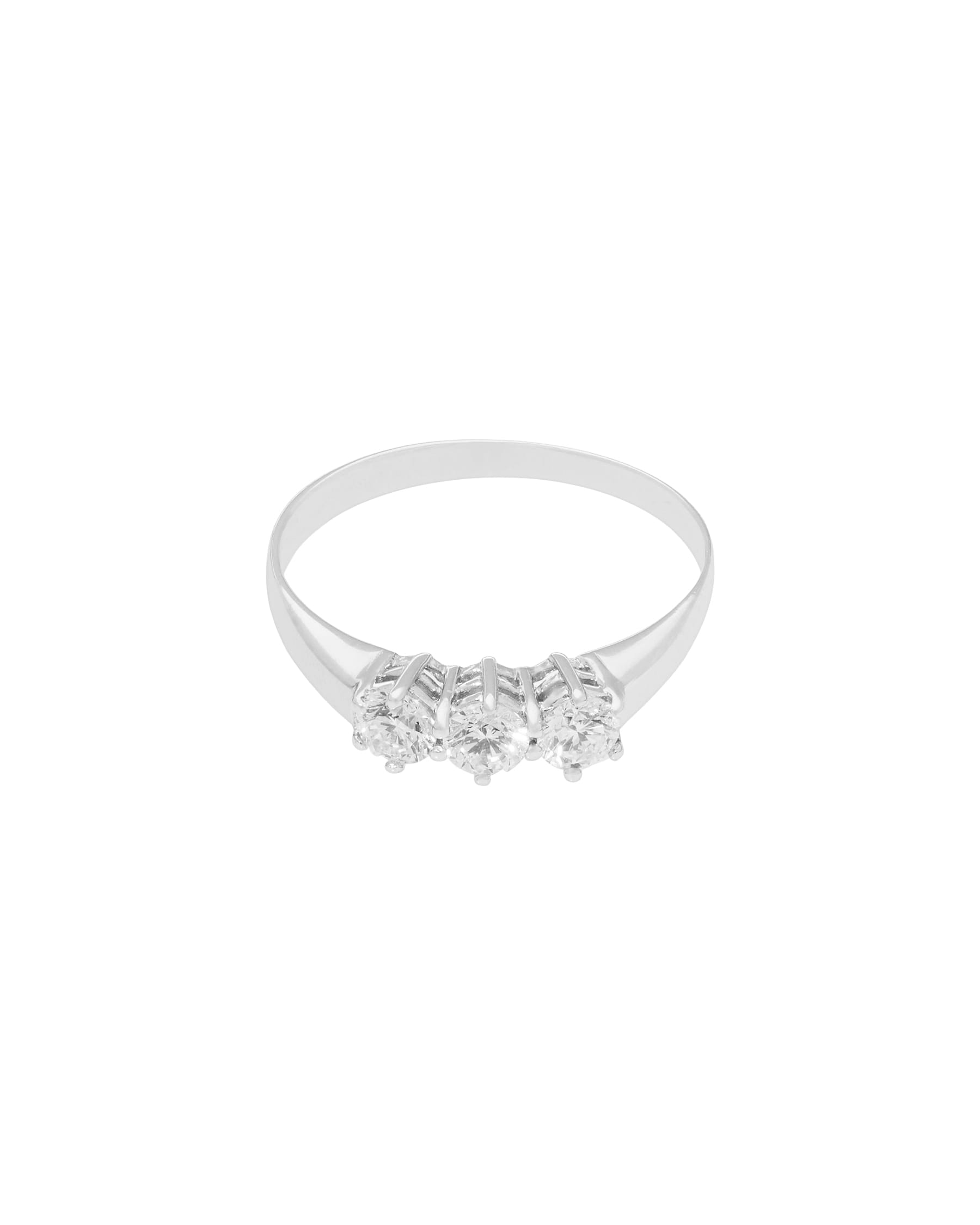 Anello trilogy in oro bianco con diamanti 0,45 ct-1