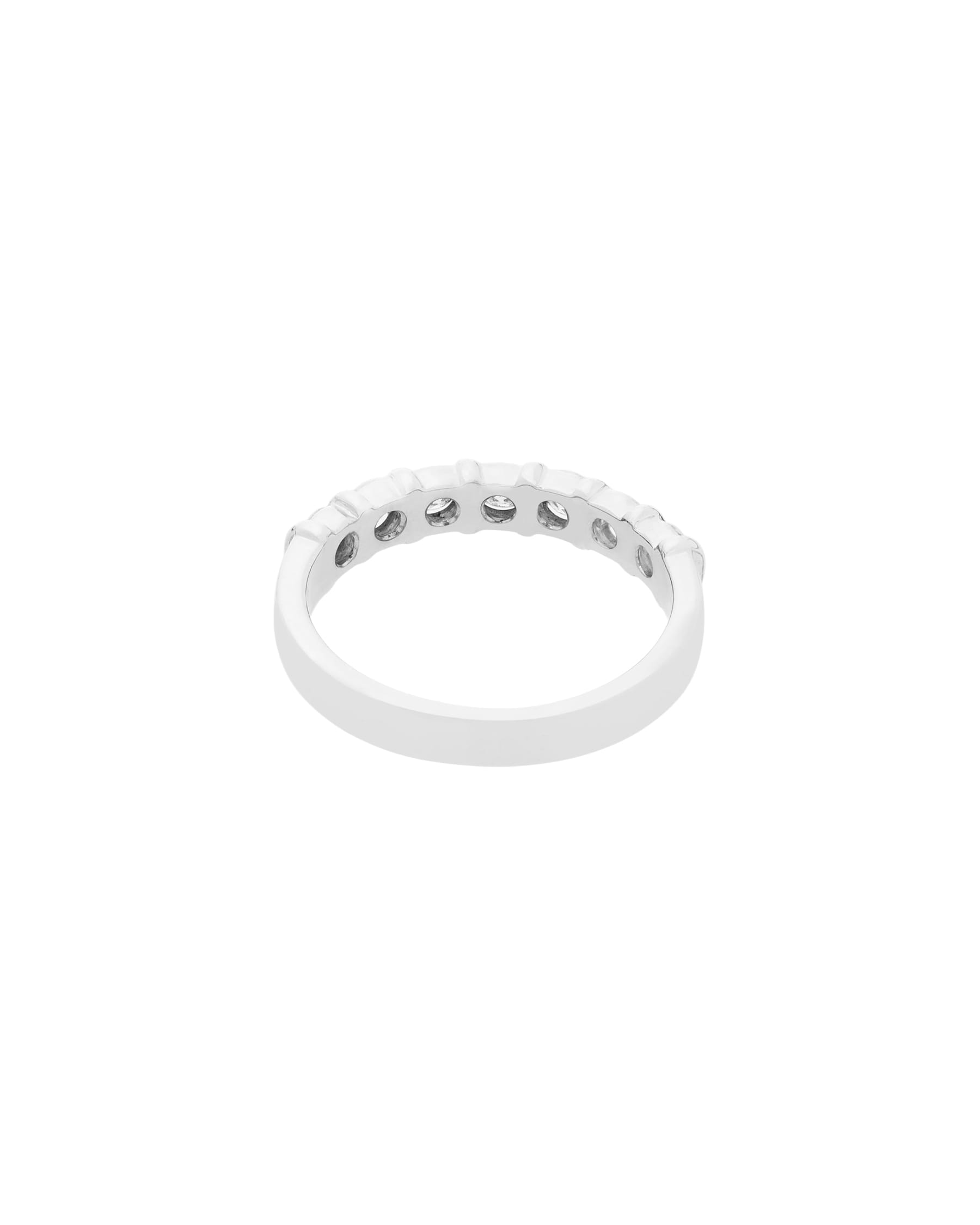 Anello veretta in oro bianco con 7 diamanti 0,50 ct-3