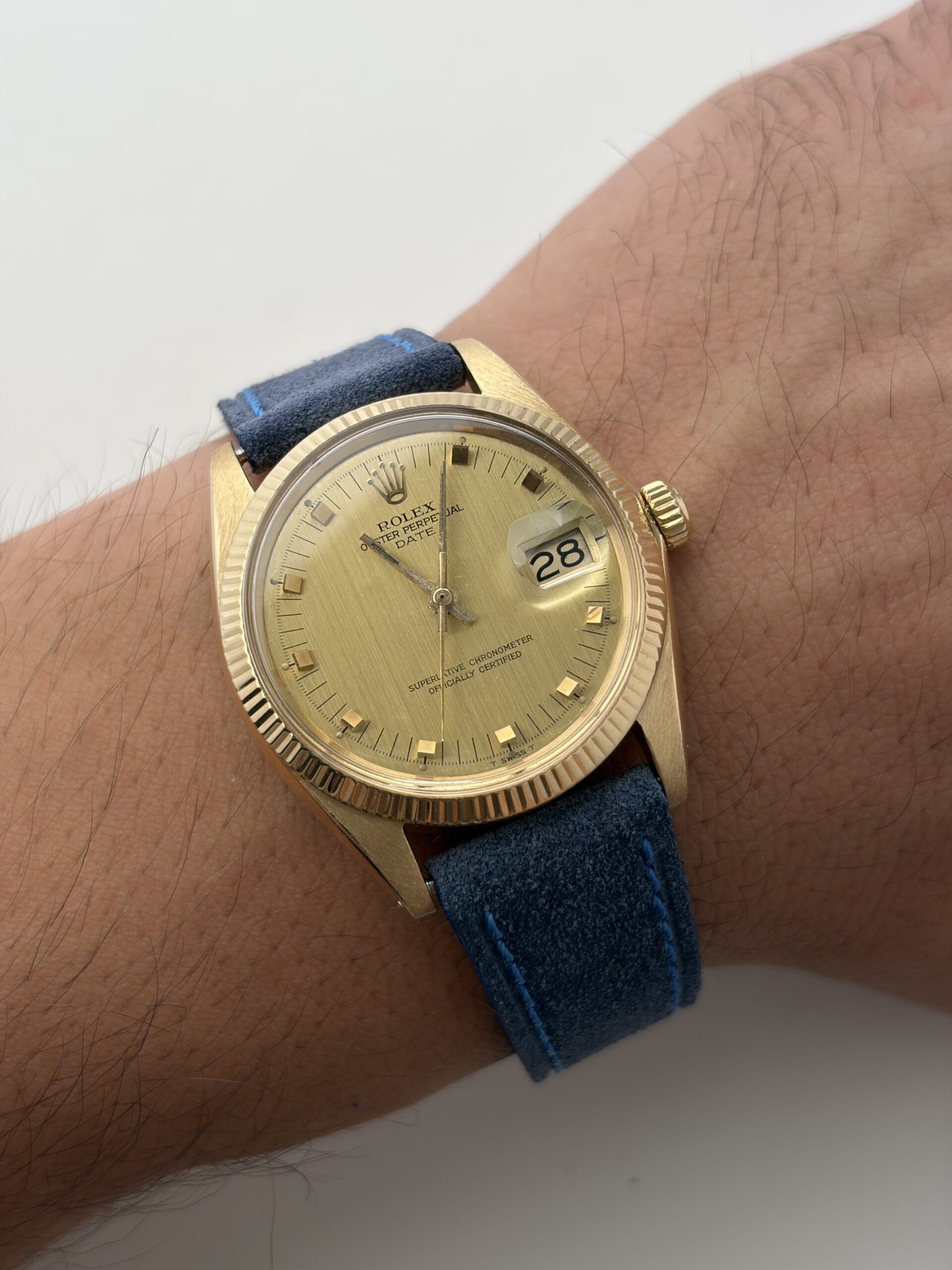 Rolex oyster perpetual date 34 mm 18kt ref 1503-10