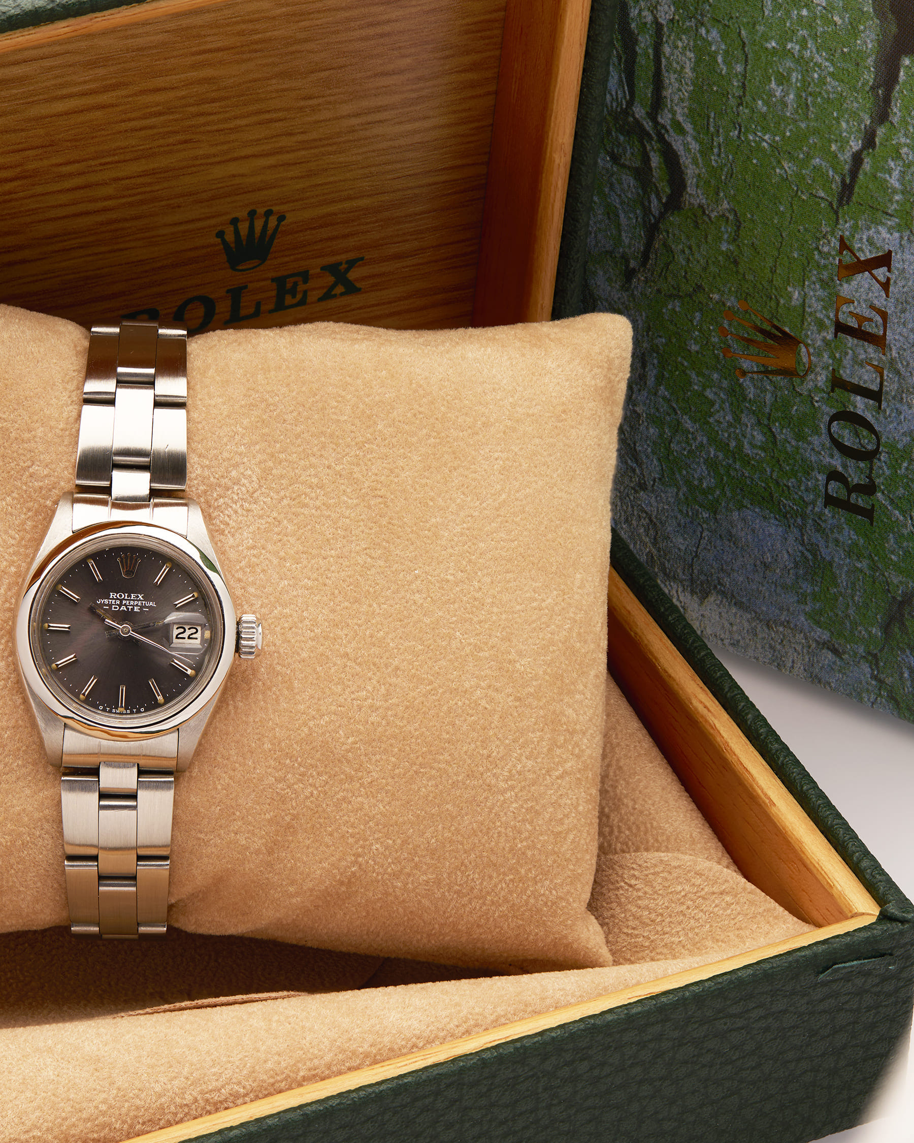 Rolex lady datejust 26mm grey dial ref 6916-6