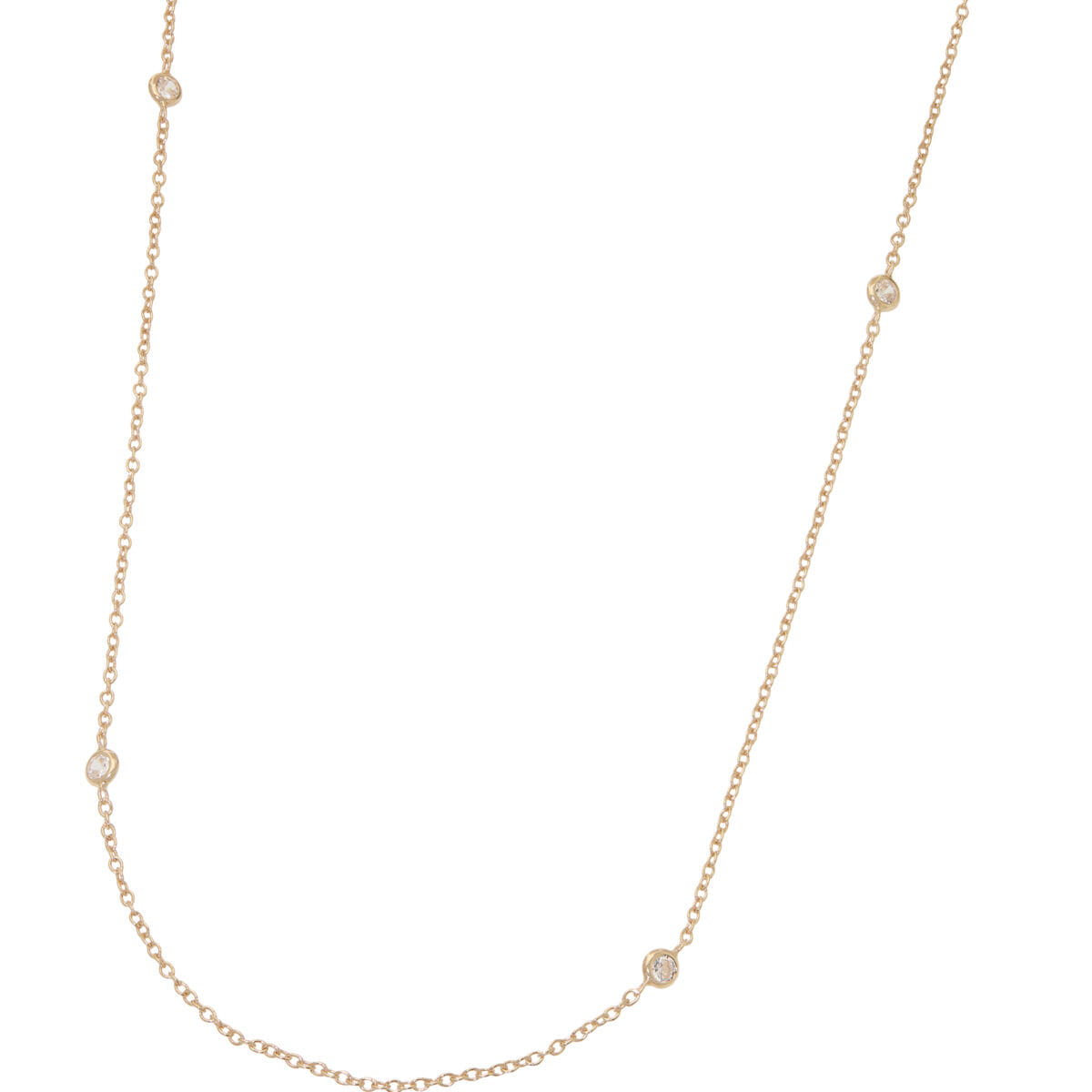 Collana in oro rosa con punti luce-1