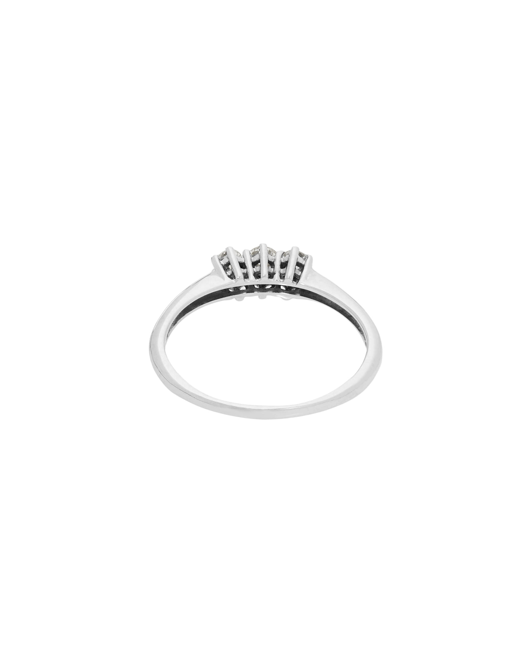 Anello trilogy in oro bianco e diamanti 0,24ct tot-3