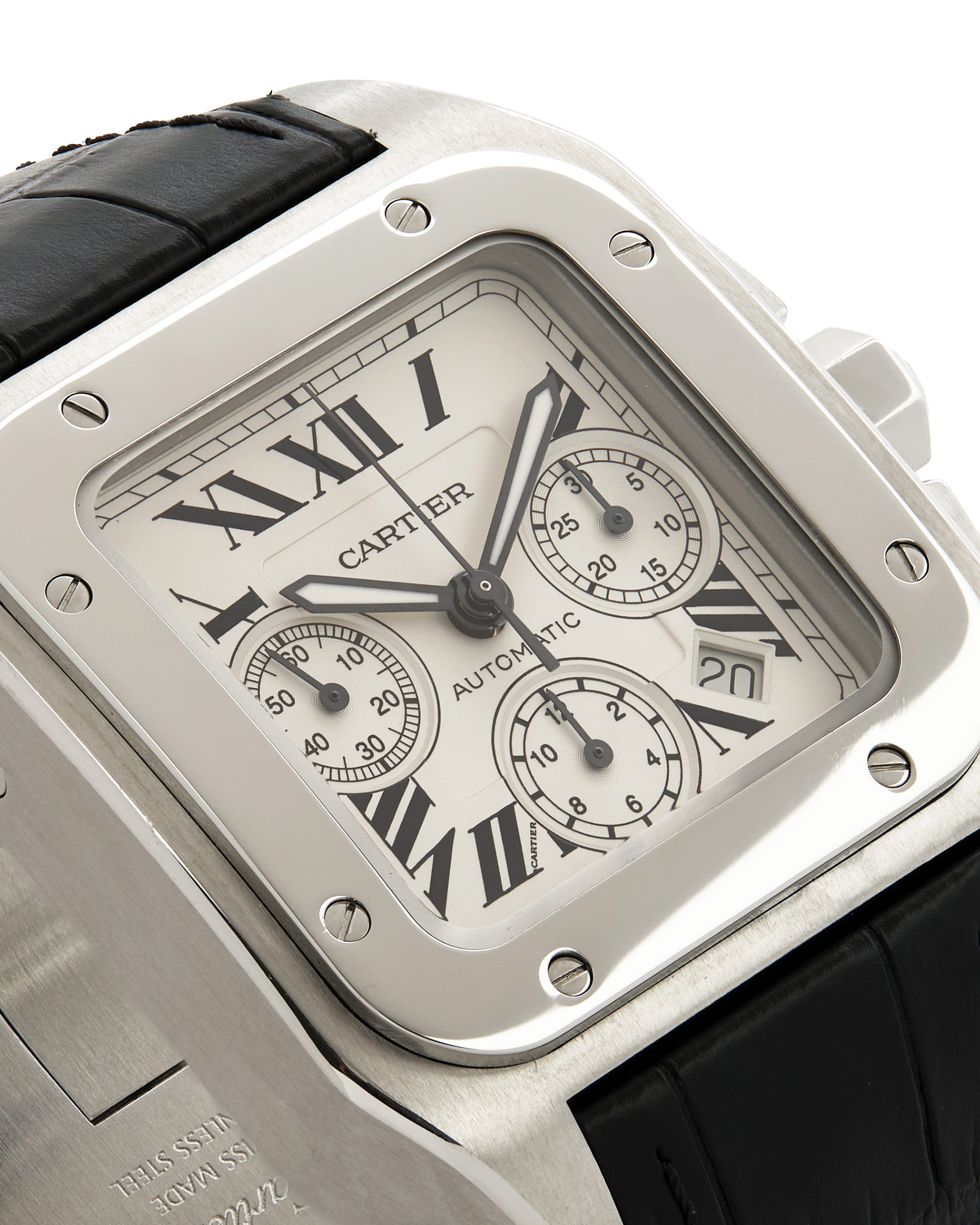 Cartier santos 100 xl chronograph ref 2740-2