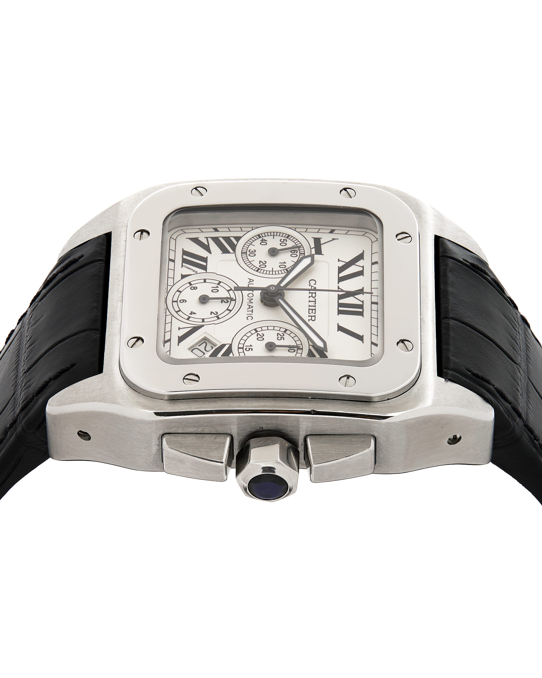 Cartier santos 100 xl chronograph ref 2740-4