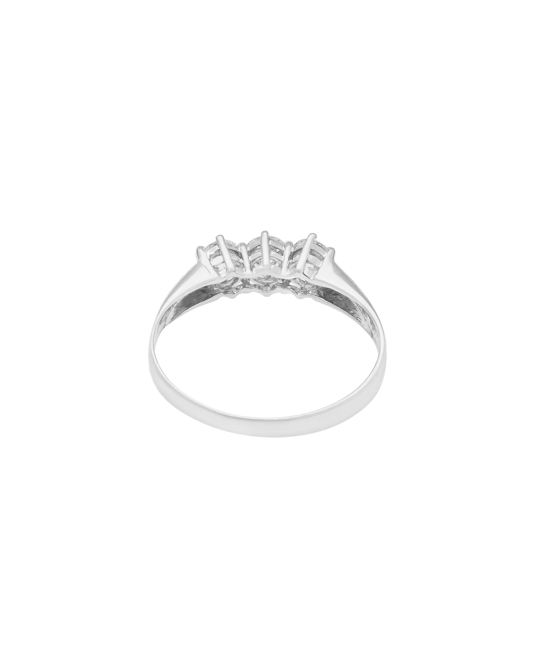 Anello trilogy in oro bianco con diamanti 0,45 ct-3