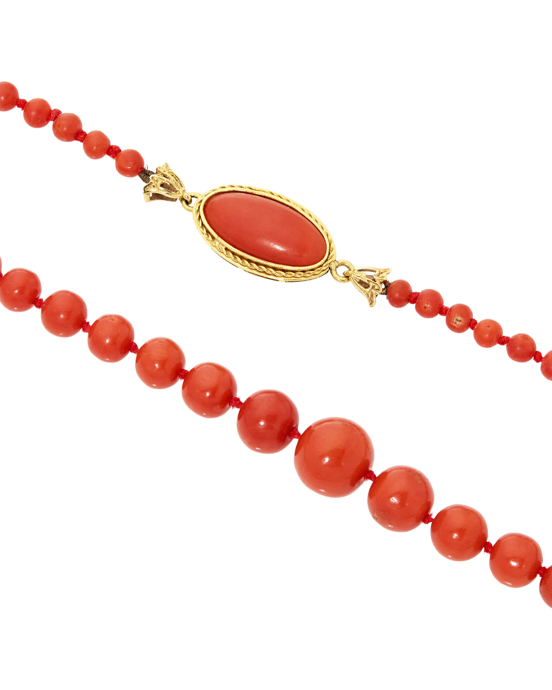 Collana corallo con chiusura in oro giallo 18kt-2