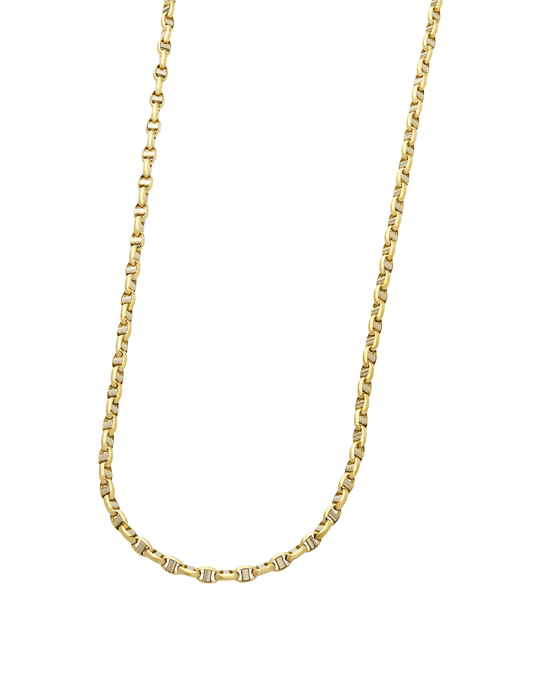 Collana maglia marina in oro bianco e giallo-1