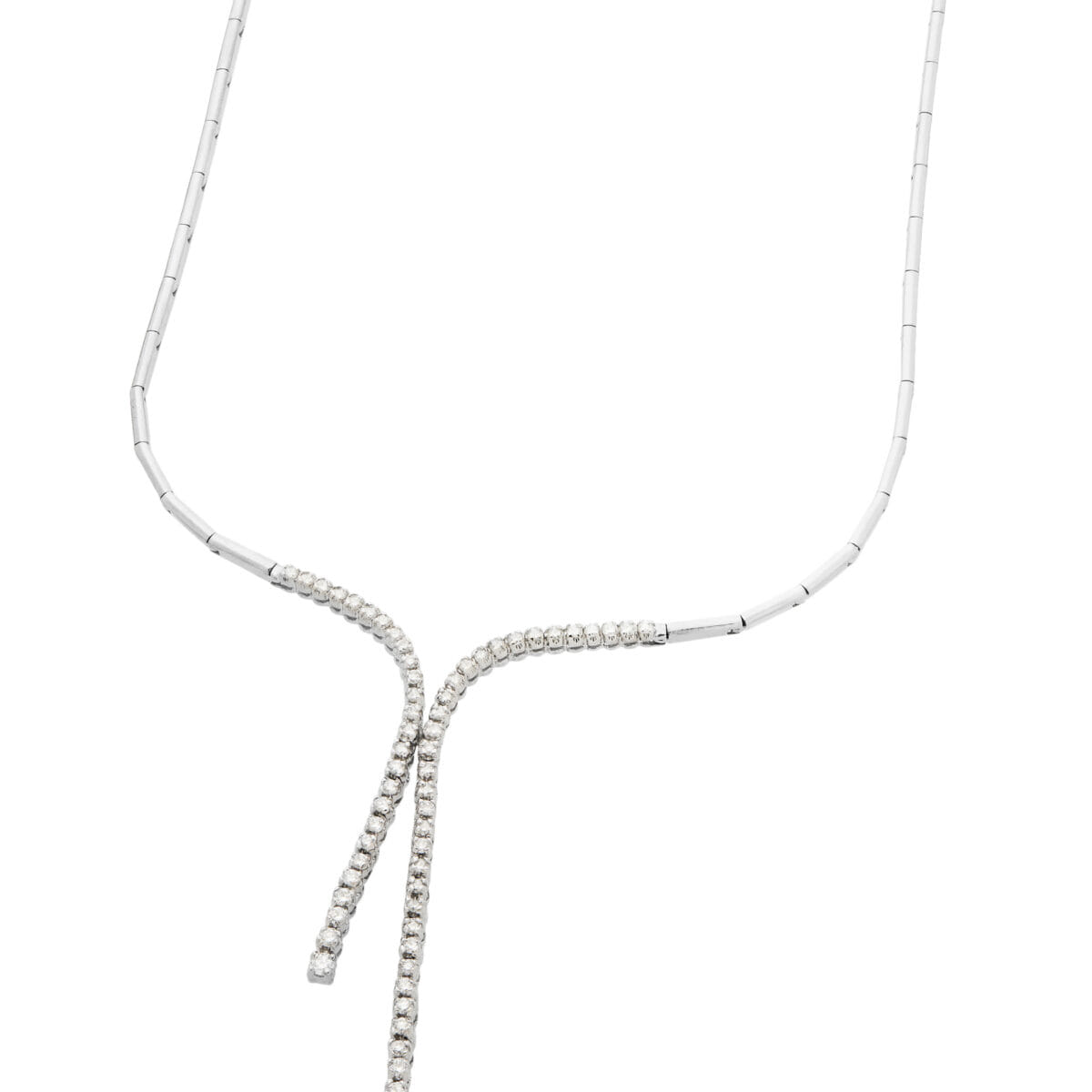 Collier in oro bianco con diamanti-1