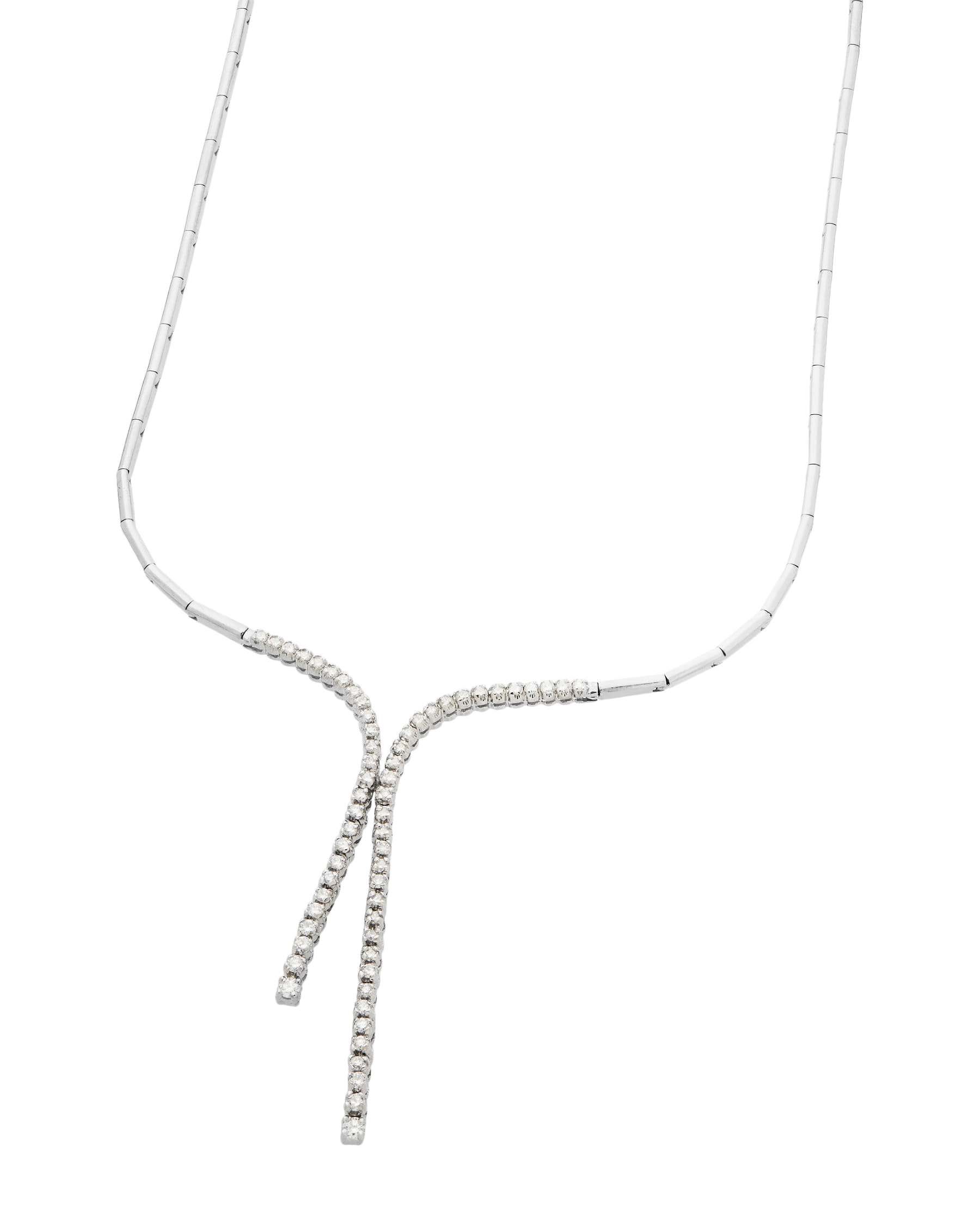 Collier in oro bianco con diamanti-1