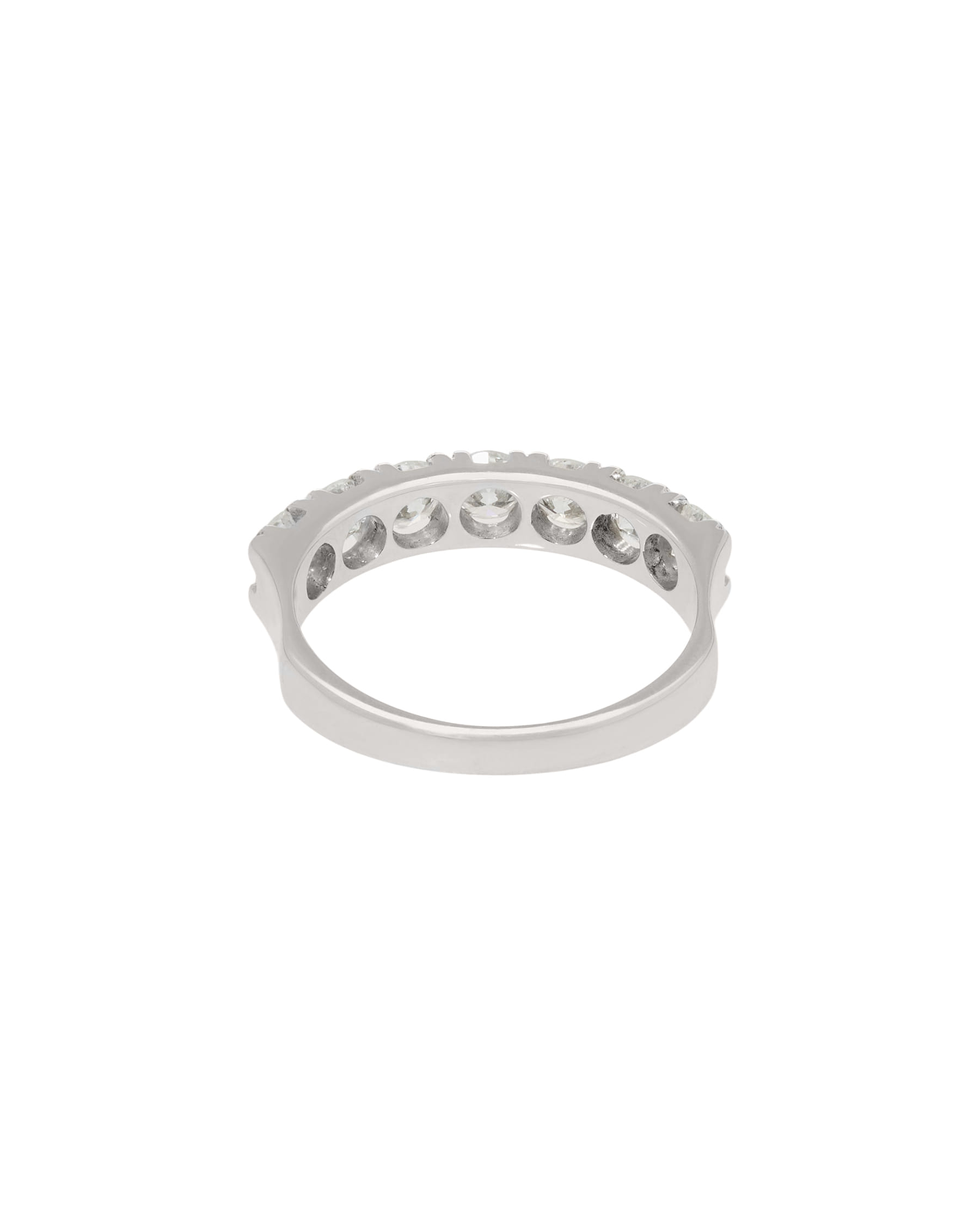 Anello veretta in oro bianco con 7 diamanti 1,26 ct-3