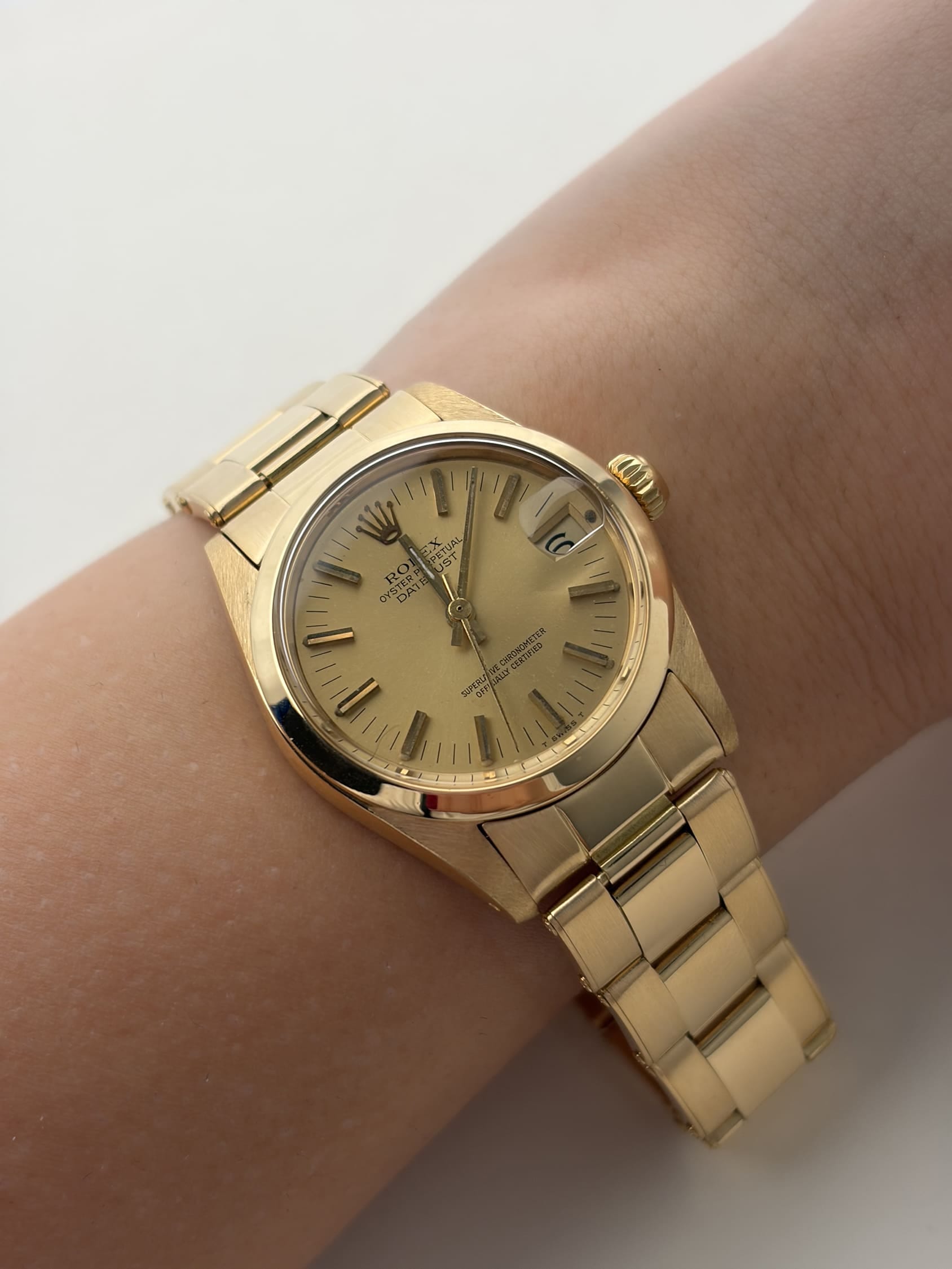 Rolex datejust 31 mm yellow gold 18kt ref 6824-9