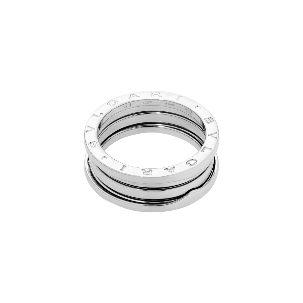 Anello bulgari bzero1 3 fasce in oro bianco-1