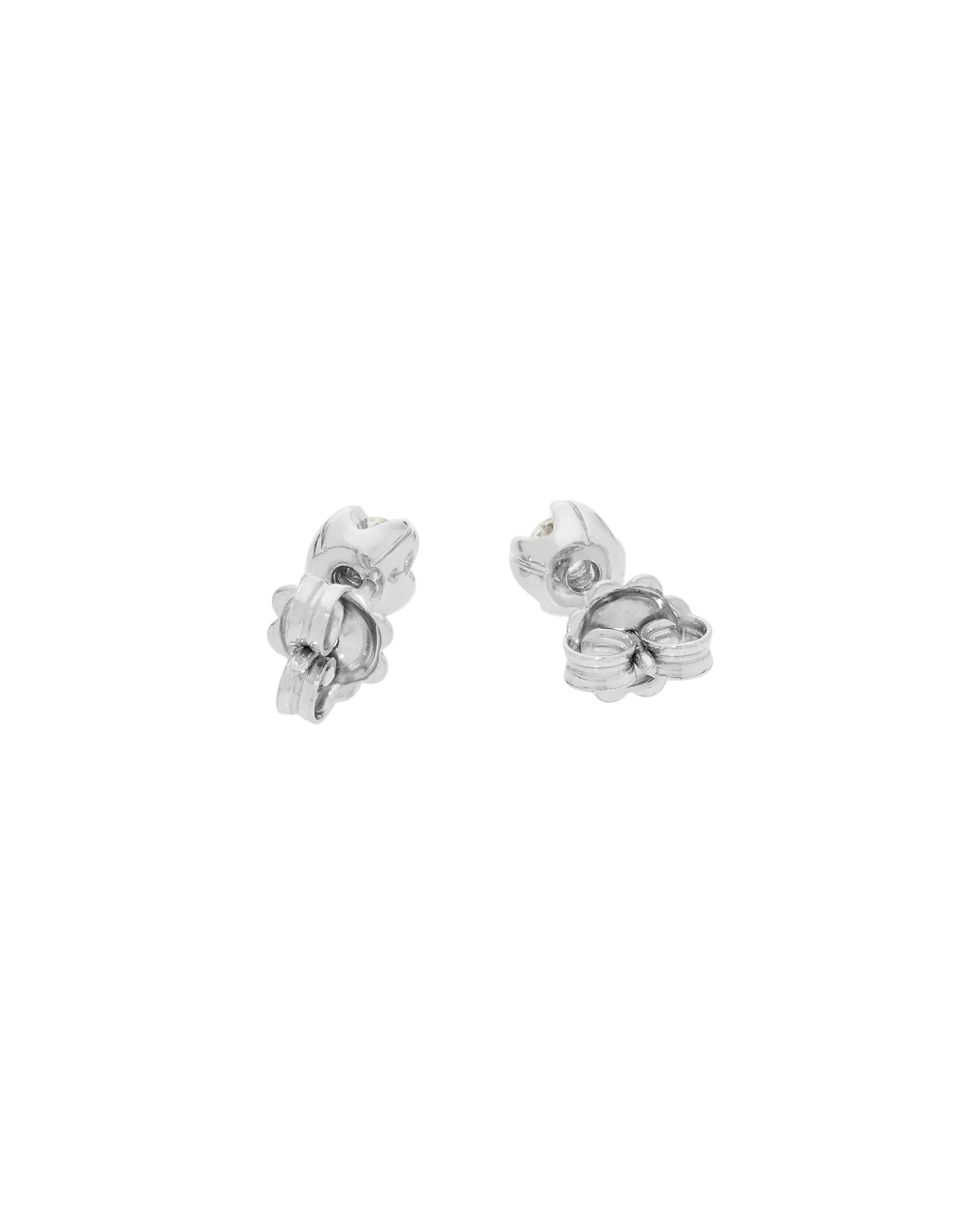 Orecchini punto luce in oro bianco con diamanti 0,28 ct-2