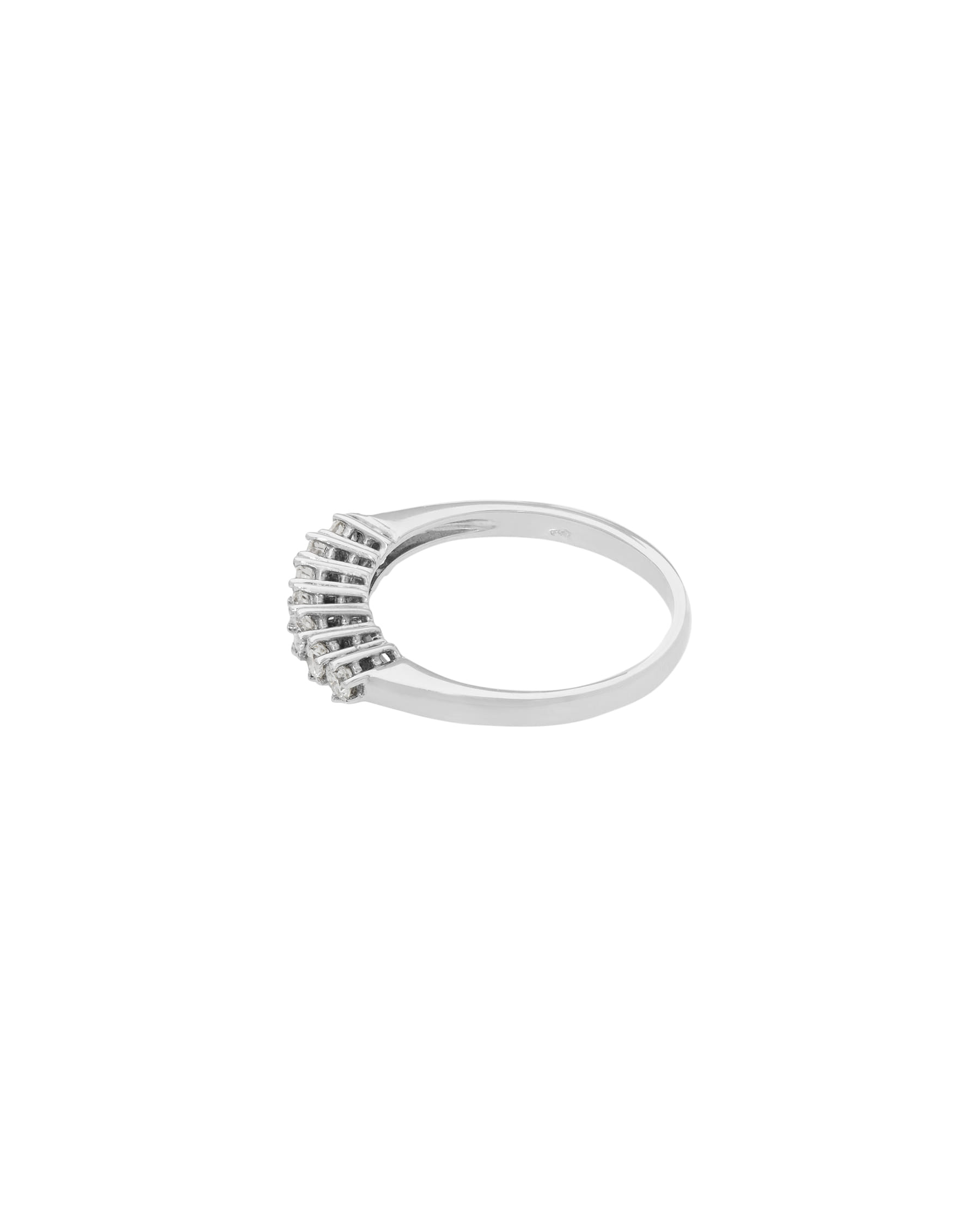 Anello veretta in oro bianco con 7 diamanti 0,35 ct-2